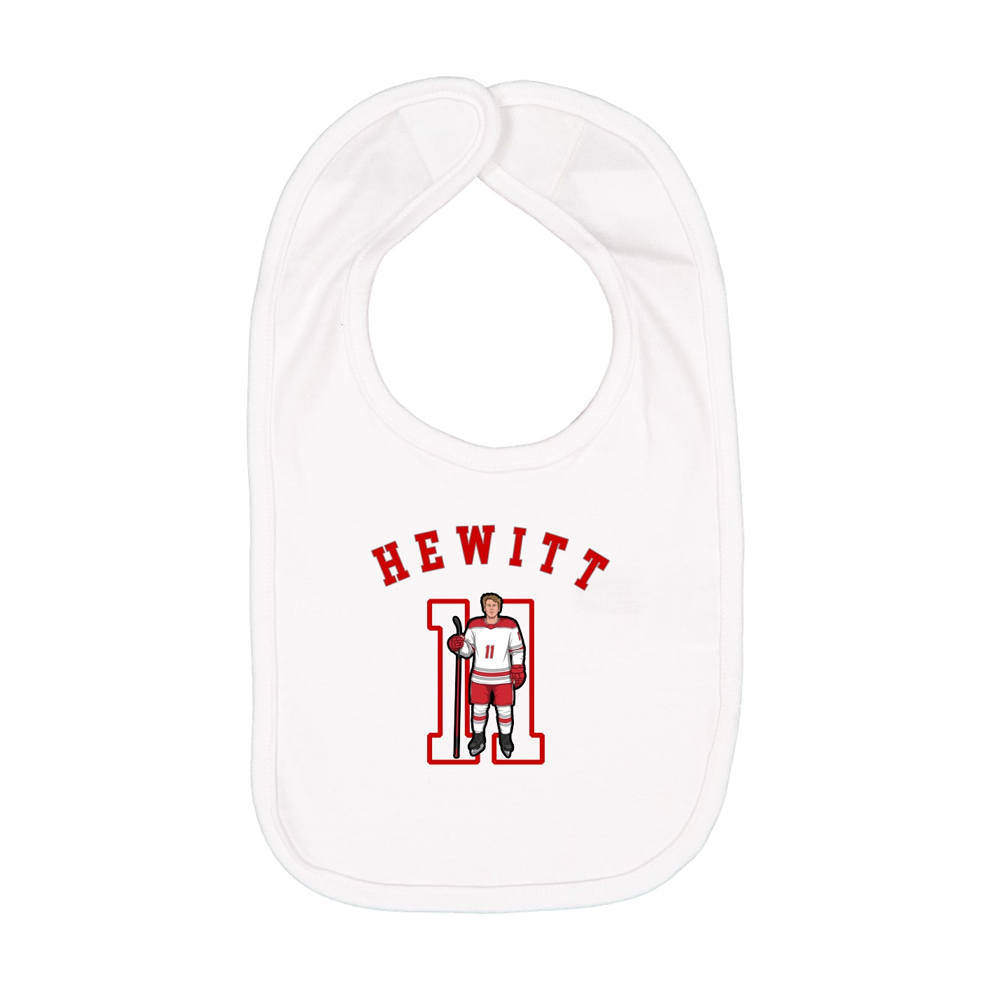 Infant Bib — Shirsey Arch in White