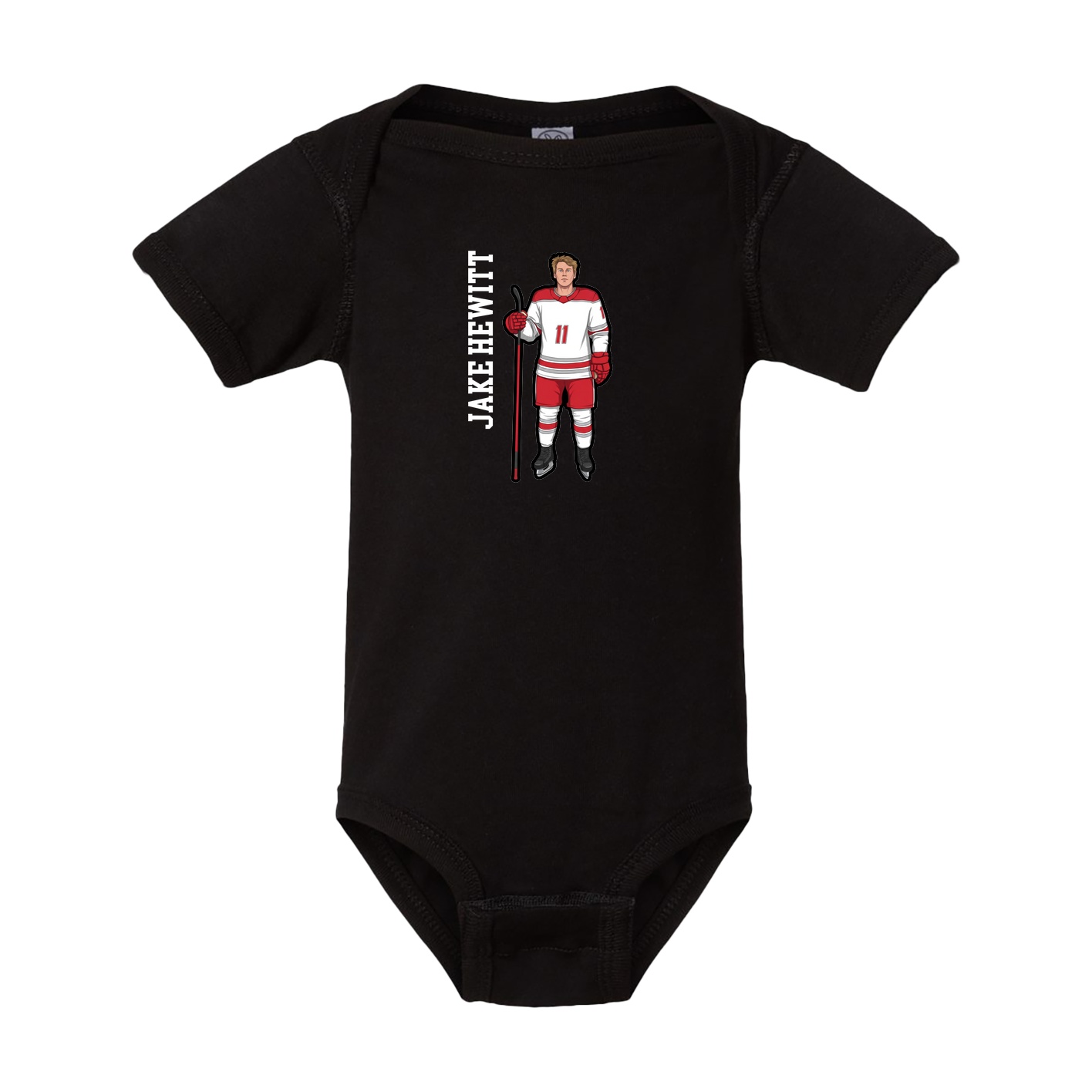 Baby Onesie — Name Vertical in Black