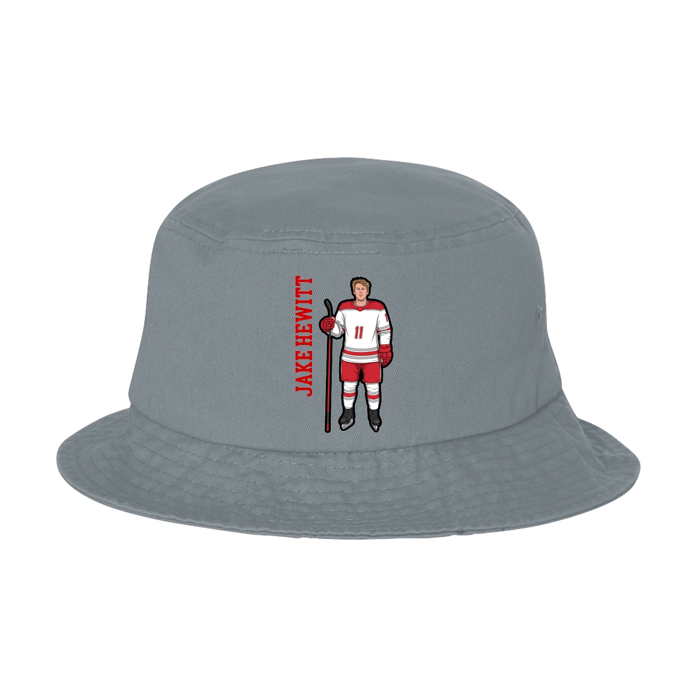 Bucket Cap — Name Vertical in Grey