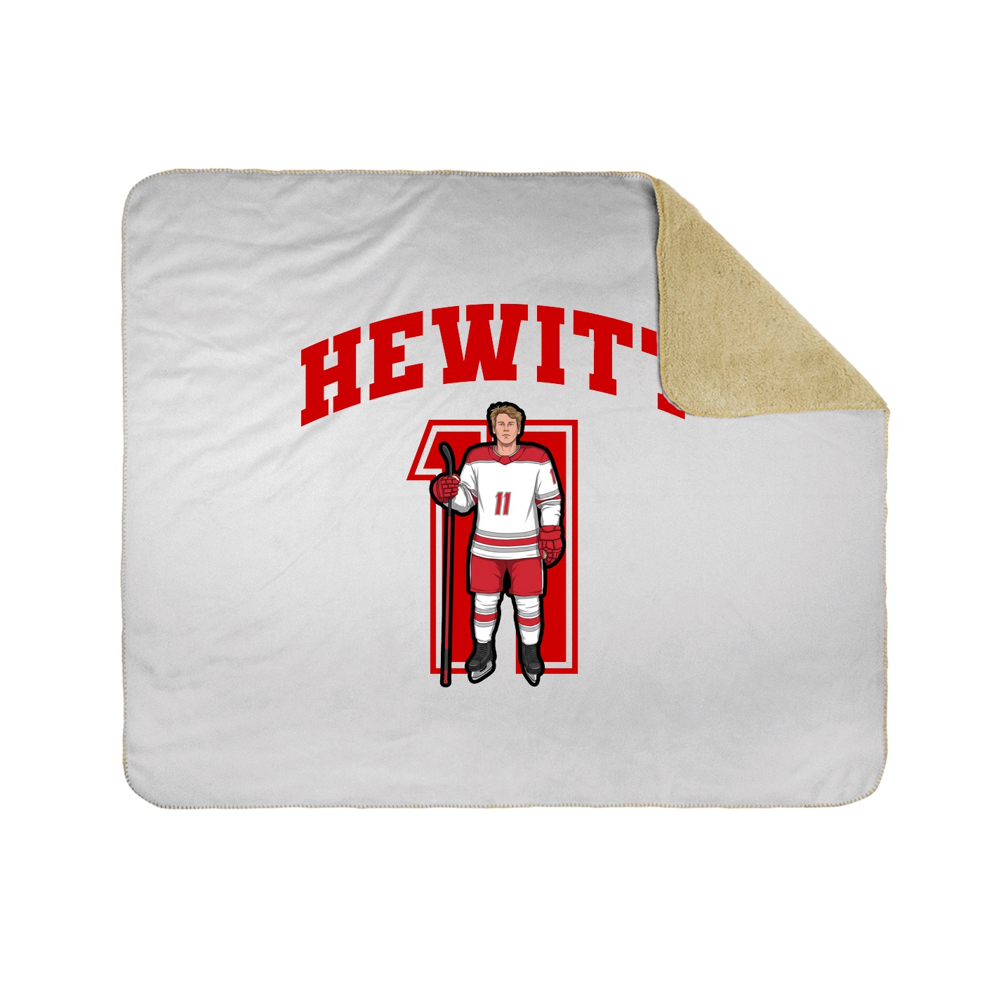 Throw Blanket — Number in White
