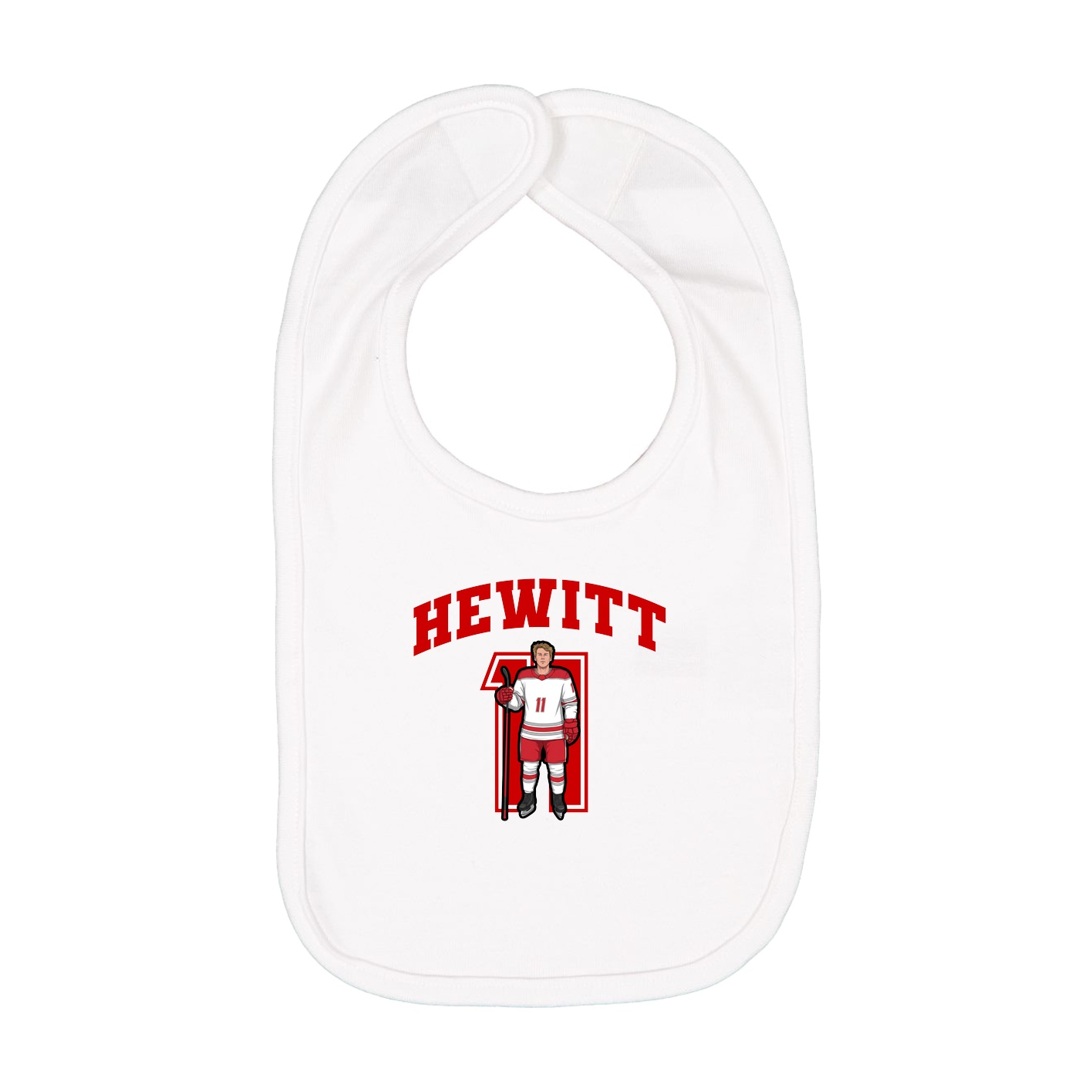 Infant Bib — Number in White