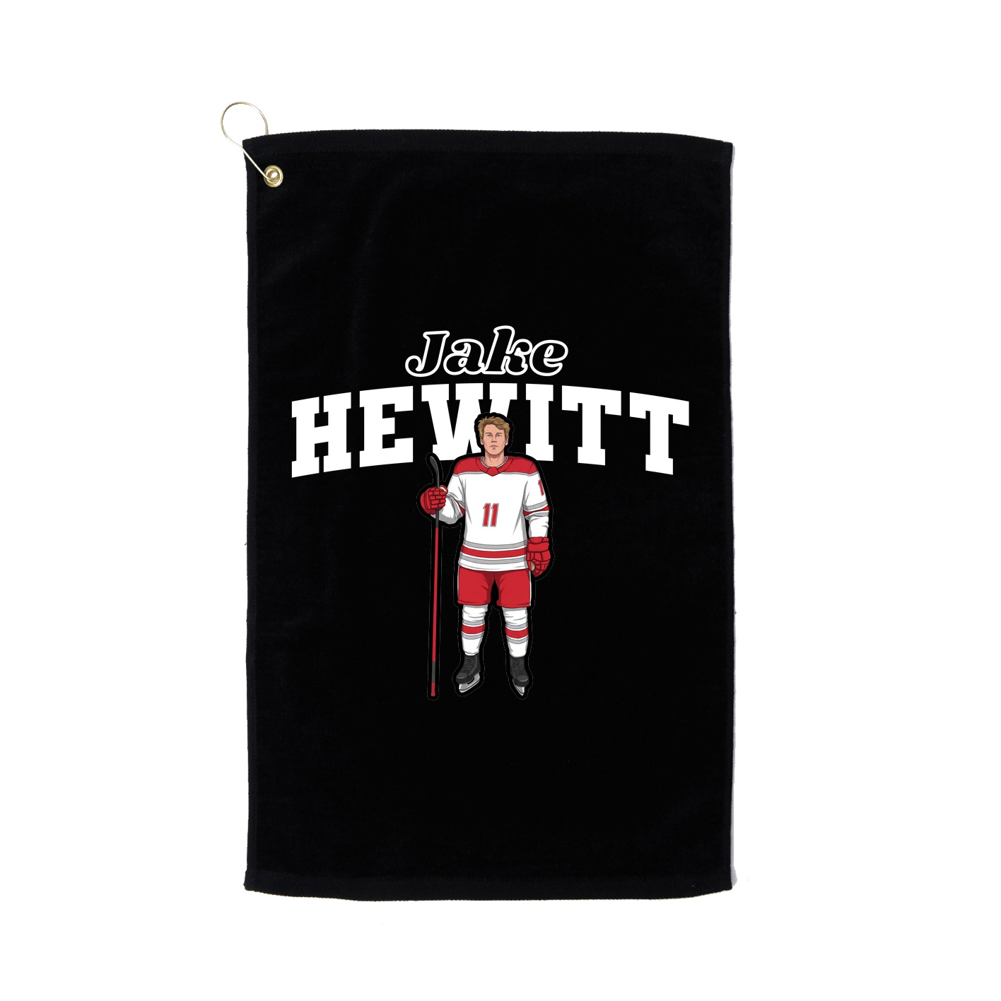 Golf Towel — Name Arch in Black