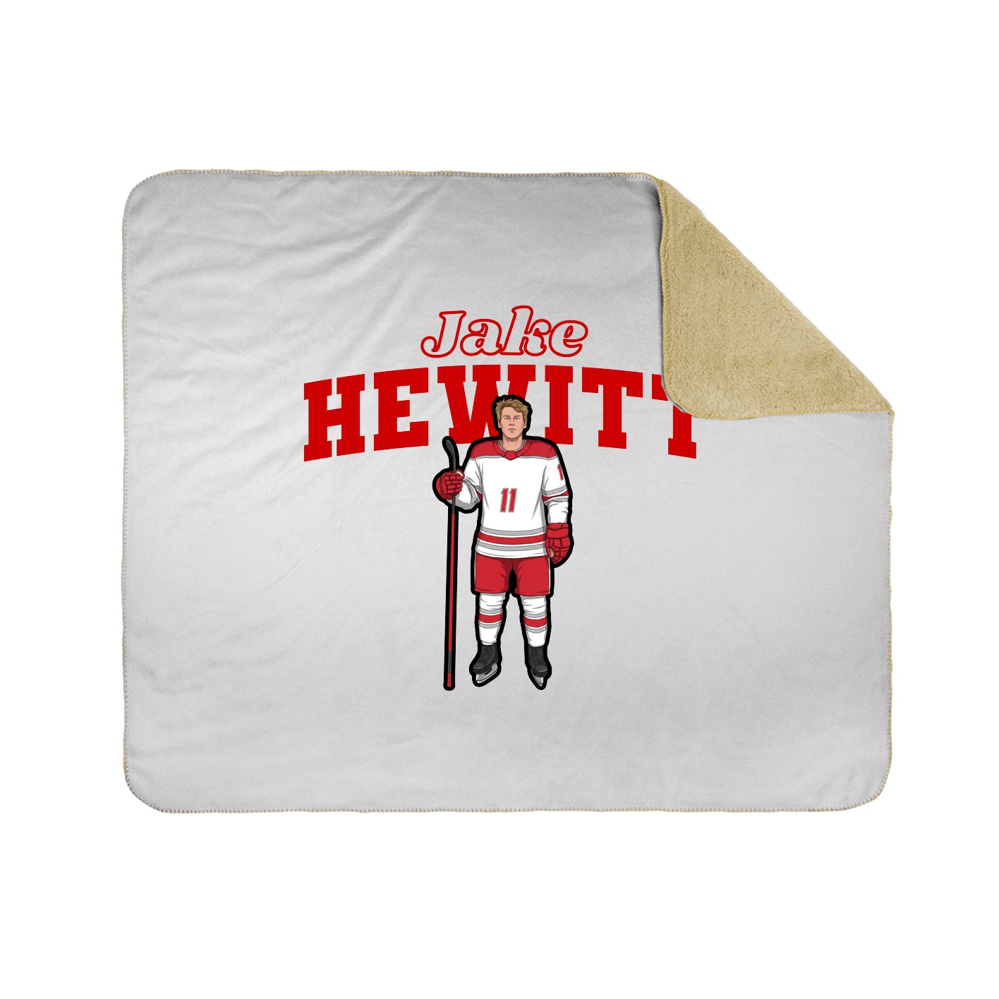 Throw Blanket — Name Arch in White