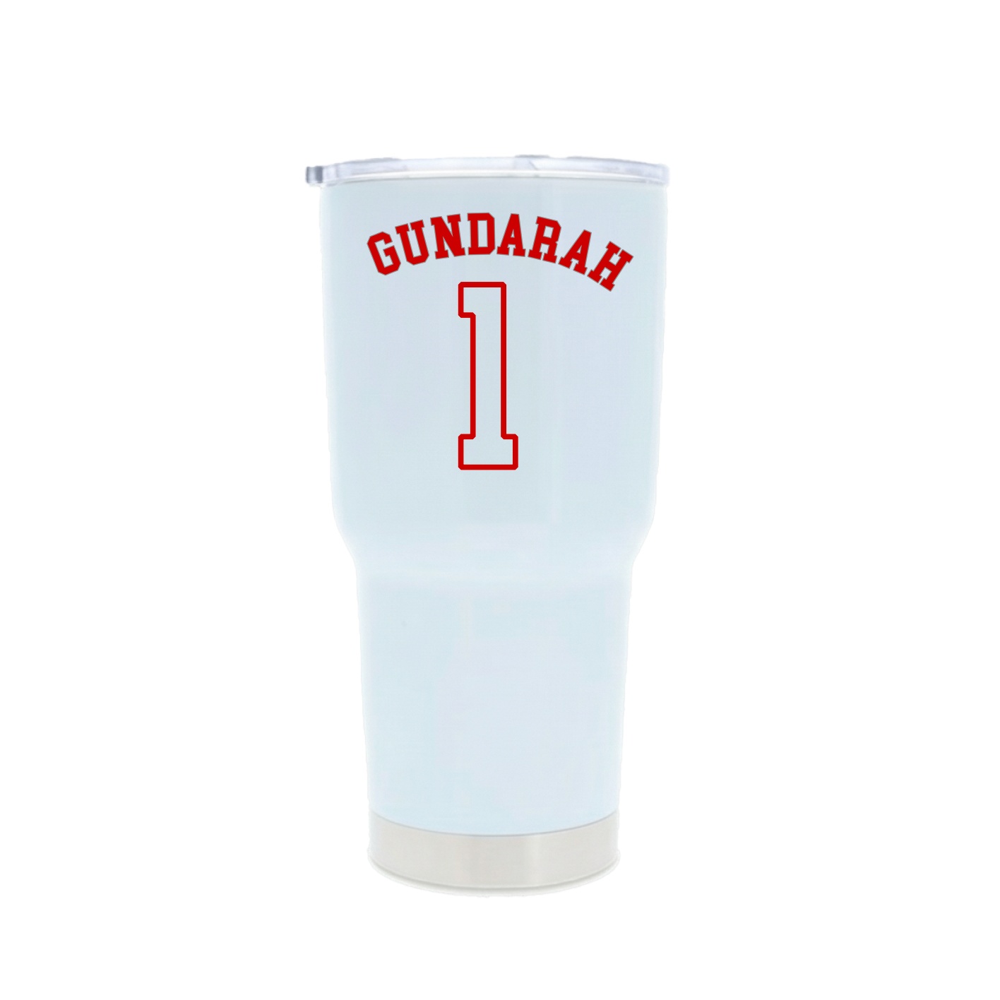 30oz Stainless Steel Tumbler — Shirsey Arch in White