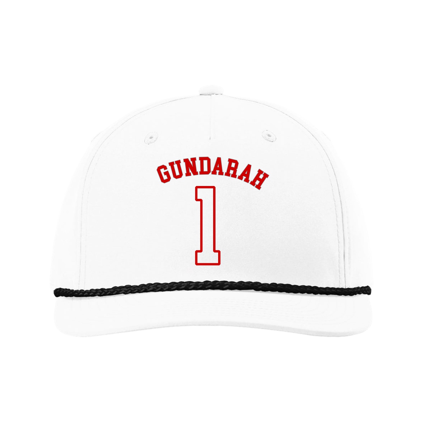 Five-Panel Classic Rope Cap — Shirsey Arch in White