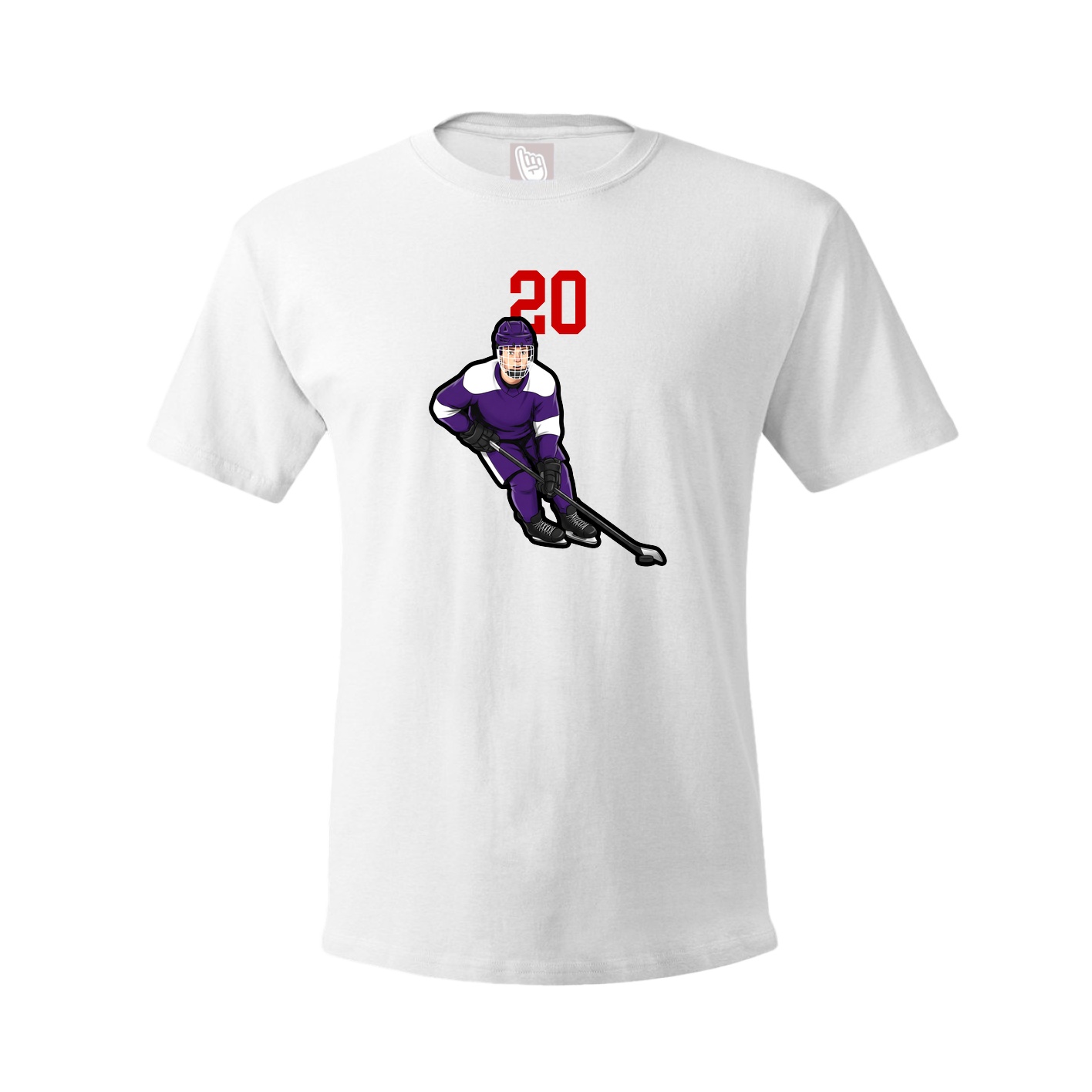 Youth Tee — Number Top in White