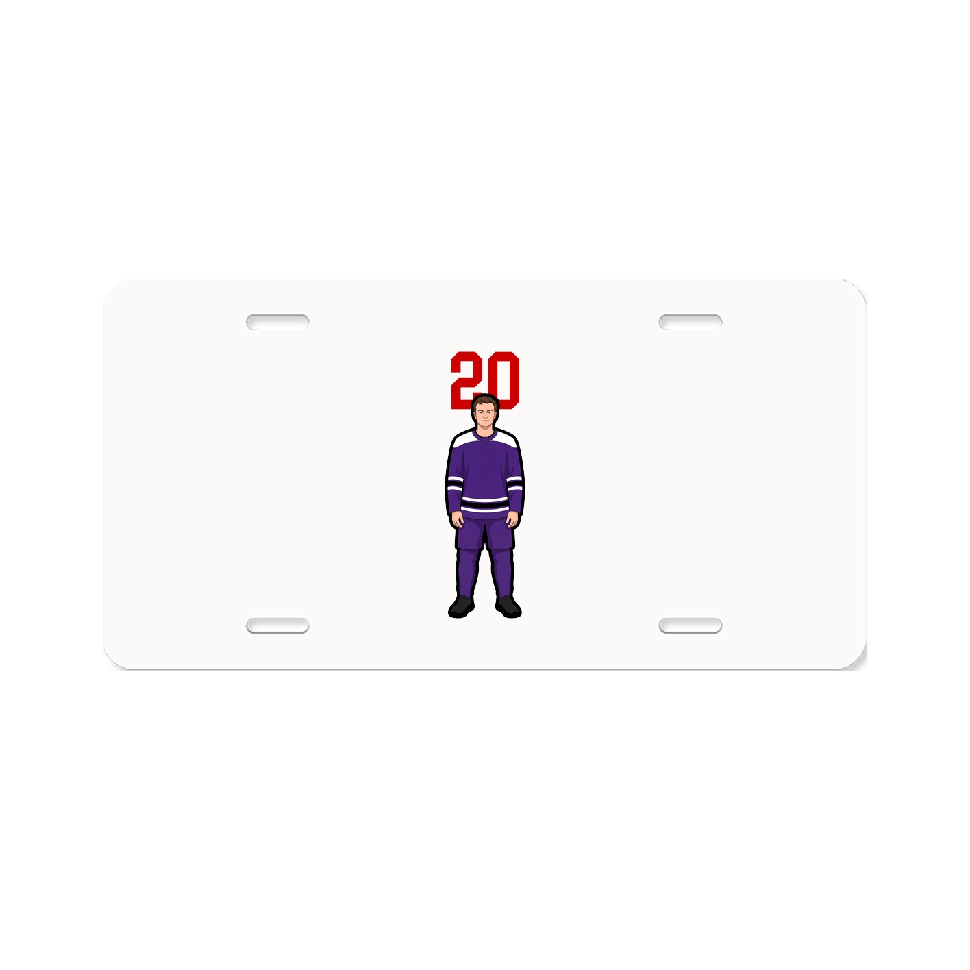 License Plate — Number Top in Classic