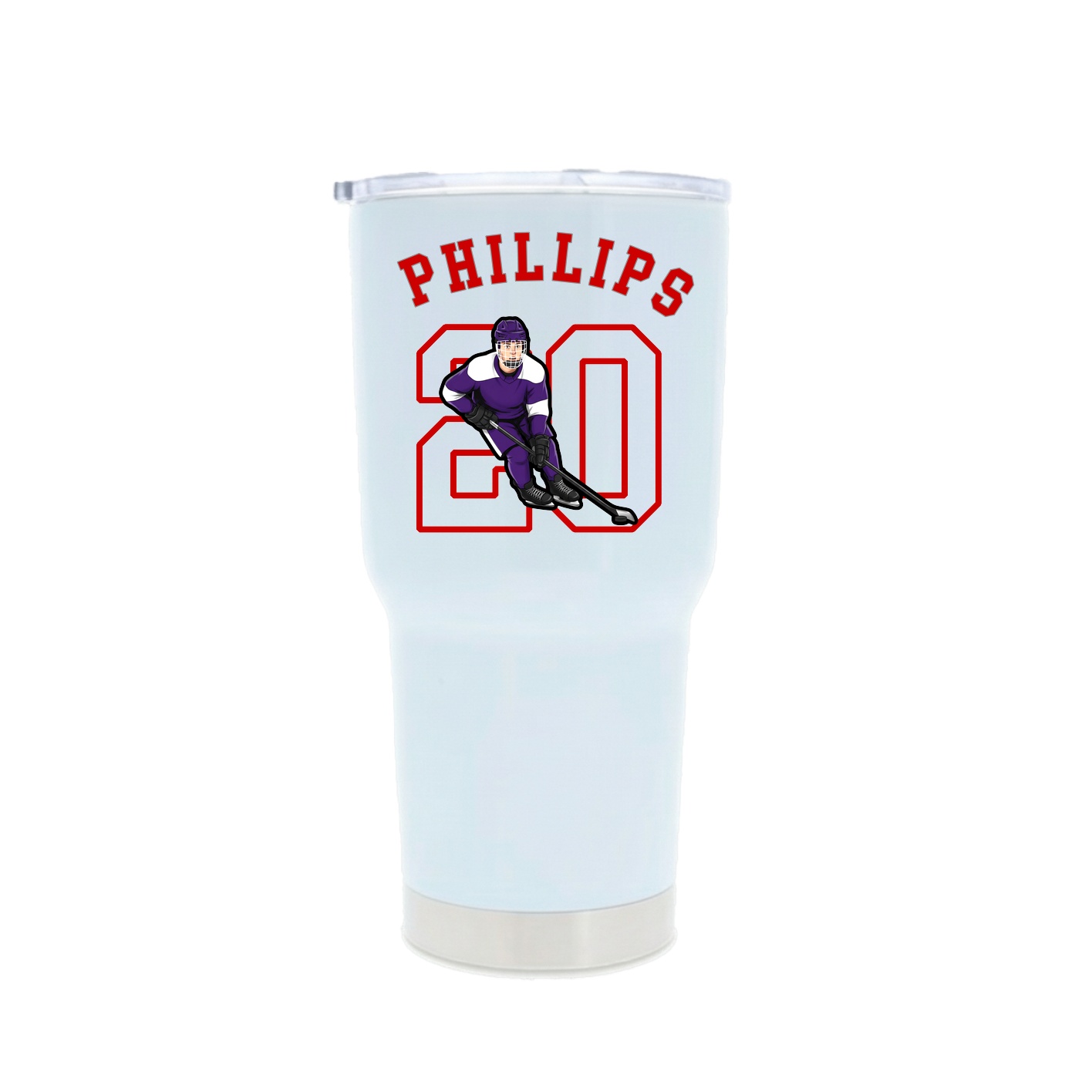 30oz Stainless Steel Tumbler — Shirsey Arch in White