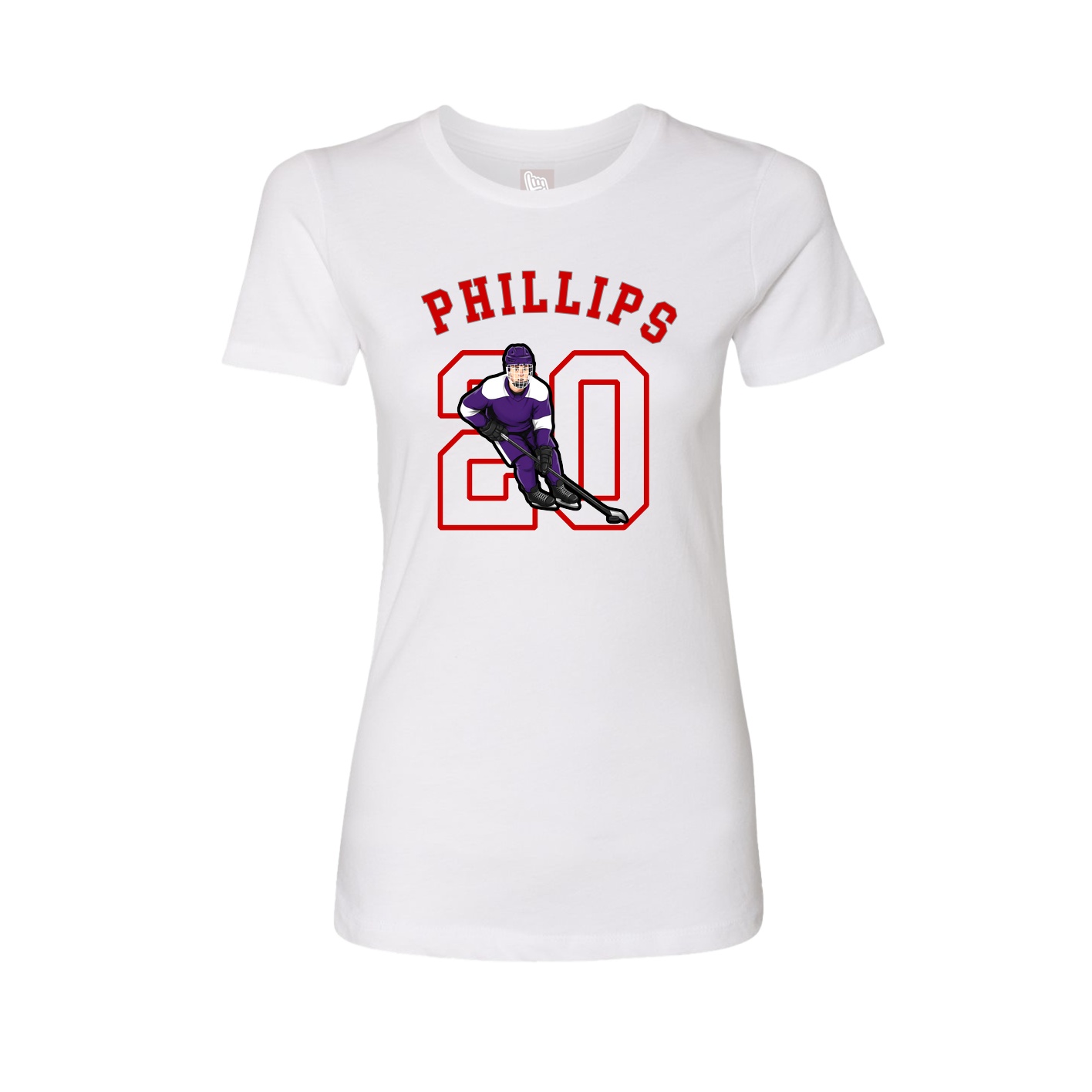 Fitted Women's Tee — Shirsey Arch in White