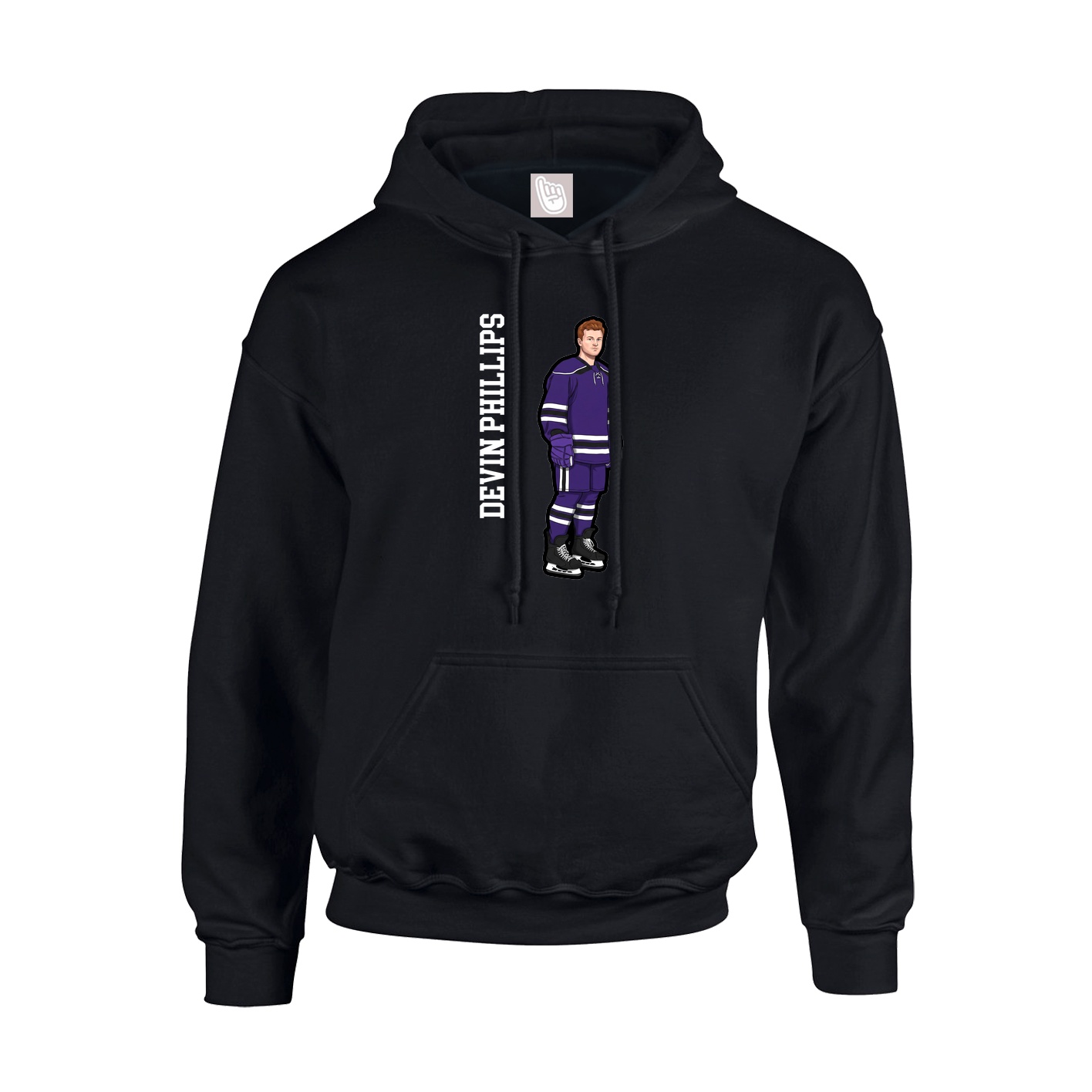 Hoodie — Name Vertical in Black