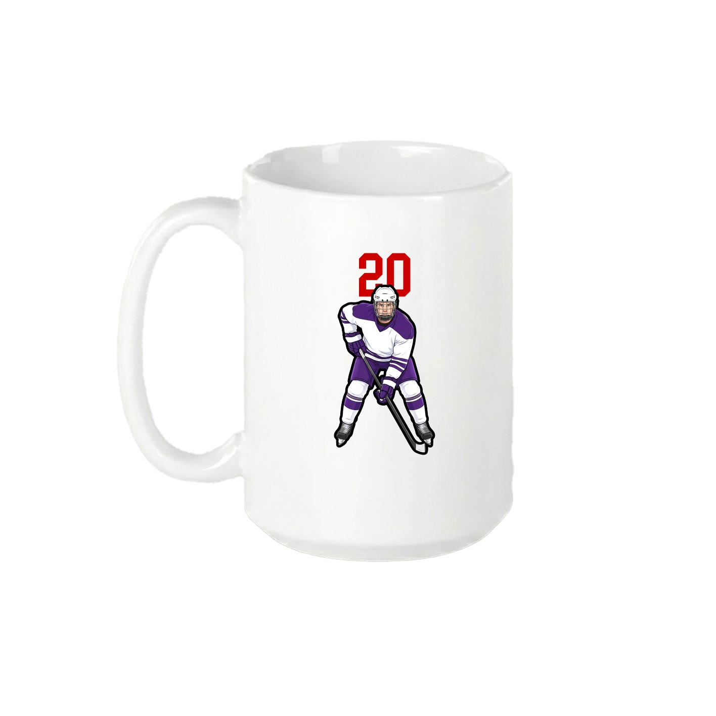 15oz Coffee Mug — Number Top in White
