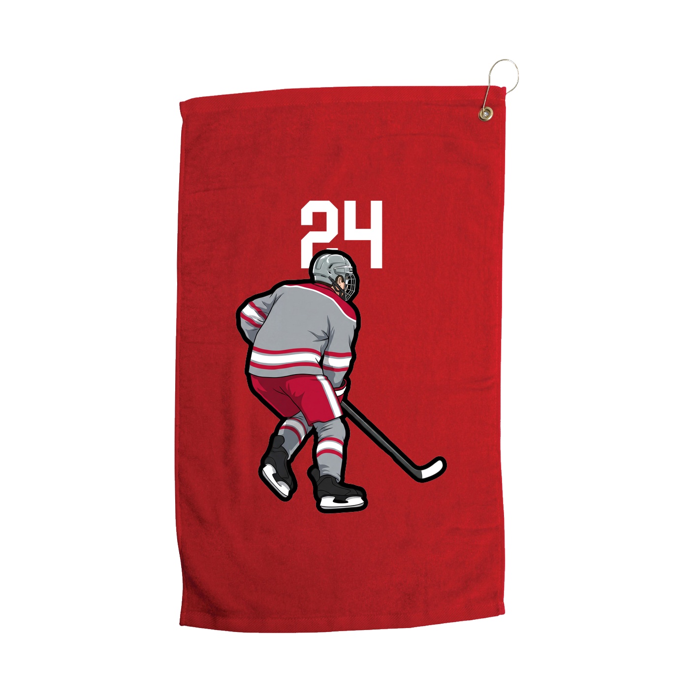 Golf Towel — Number Top in Red
