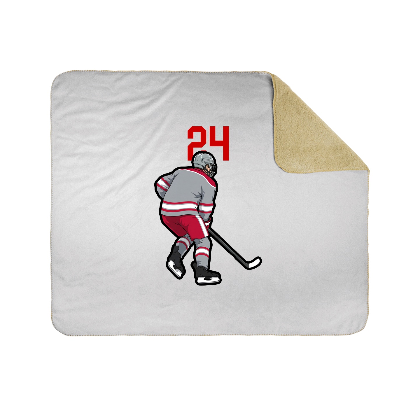 Throw Blanket — Number Top in White