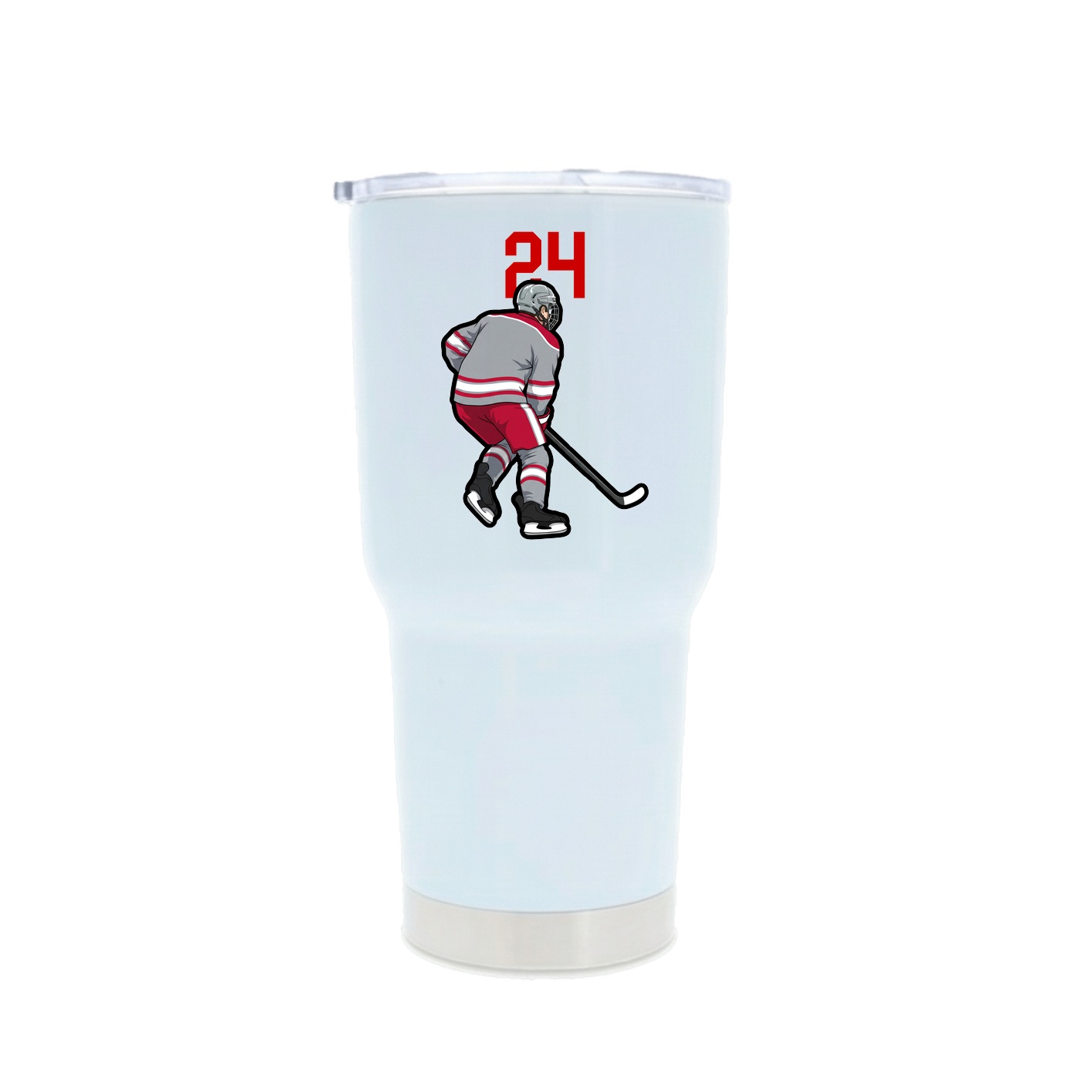 30oz Stainless Steel Tumbler — Number Top in White