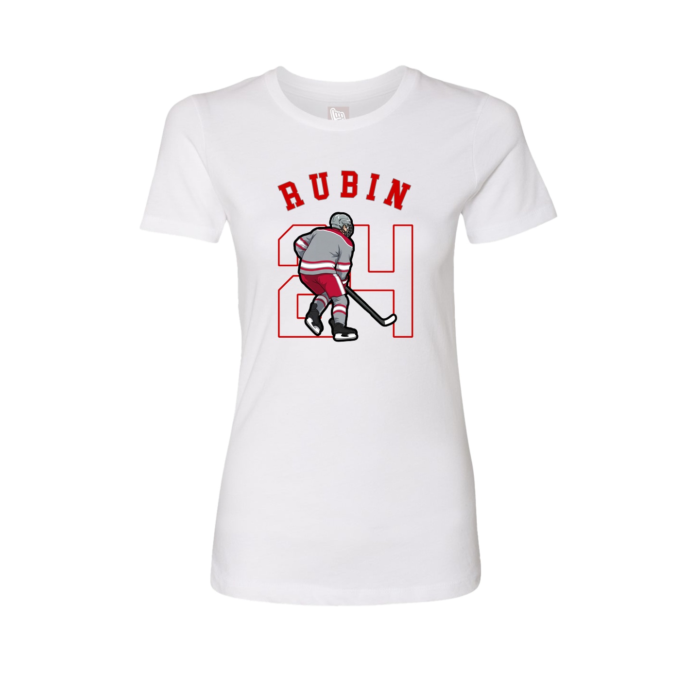 Fitted Women's Tee — Shirsey Arch in White