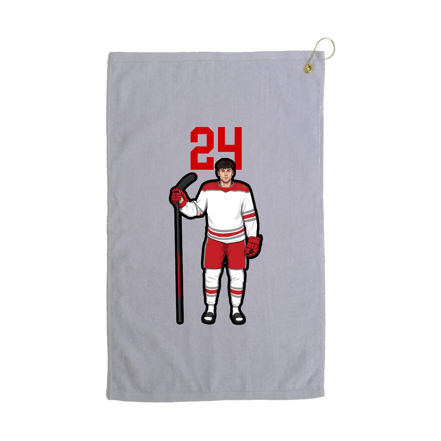 Golf Towel — Number Top in Grey
