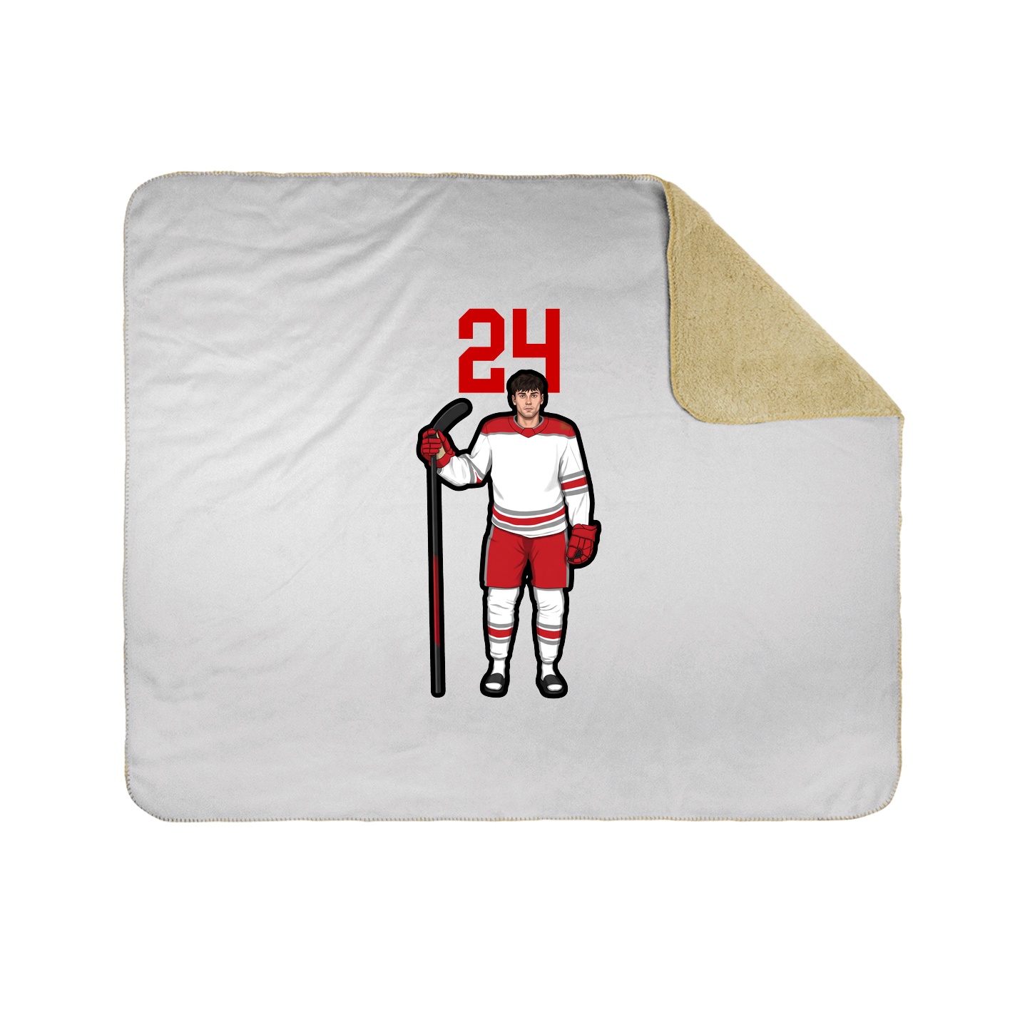 Throw Blanket — Number Top in White
