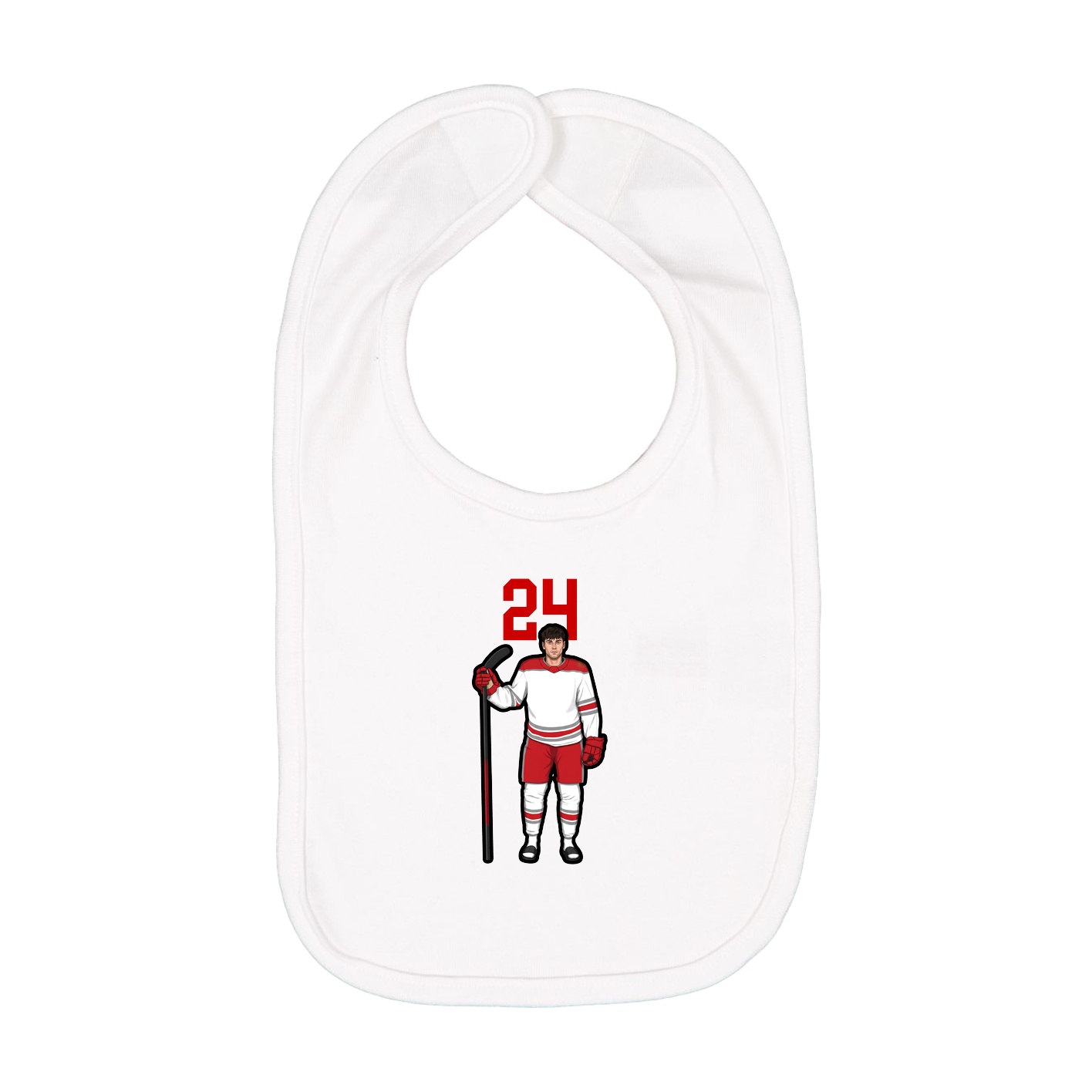 Infant Bib — Number Top in White
