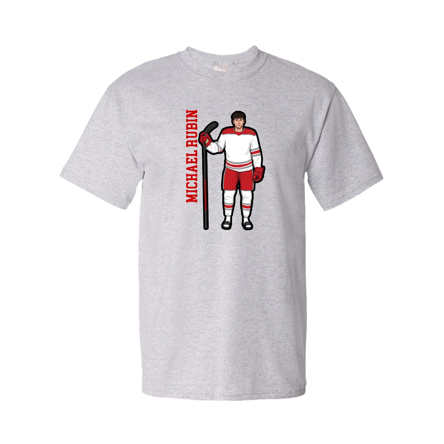 Tee — Name Vertical in Grey