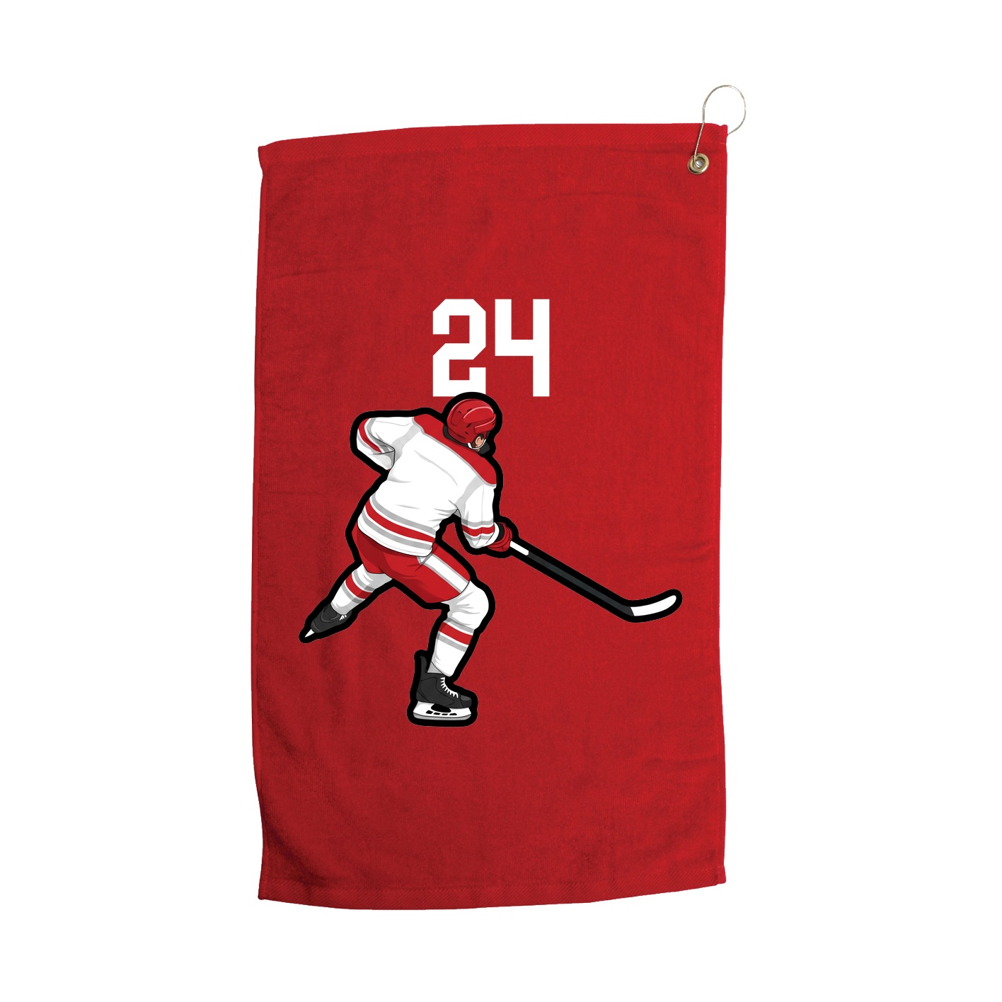 Golf Towel — Number Top in Red
