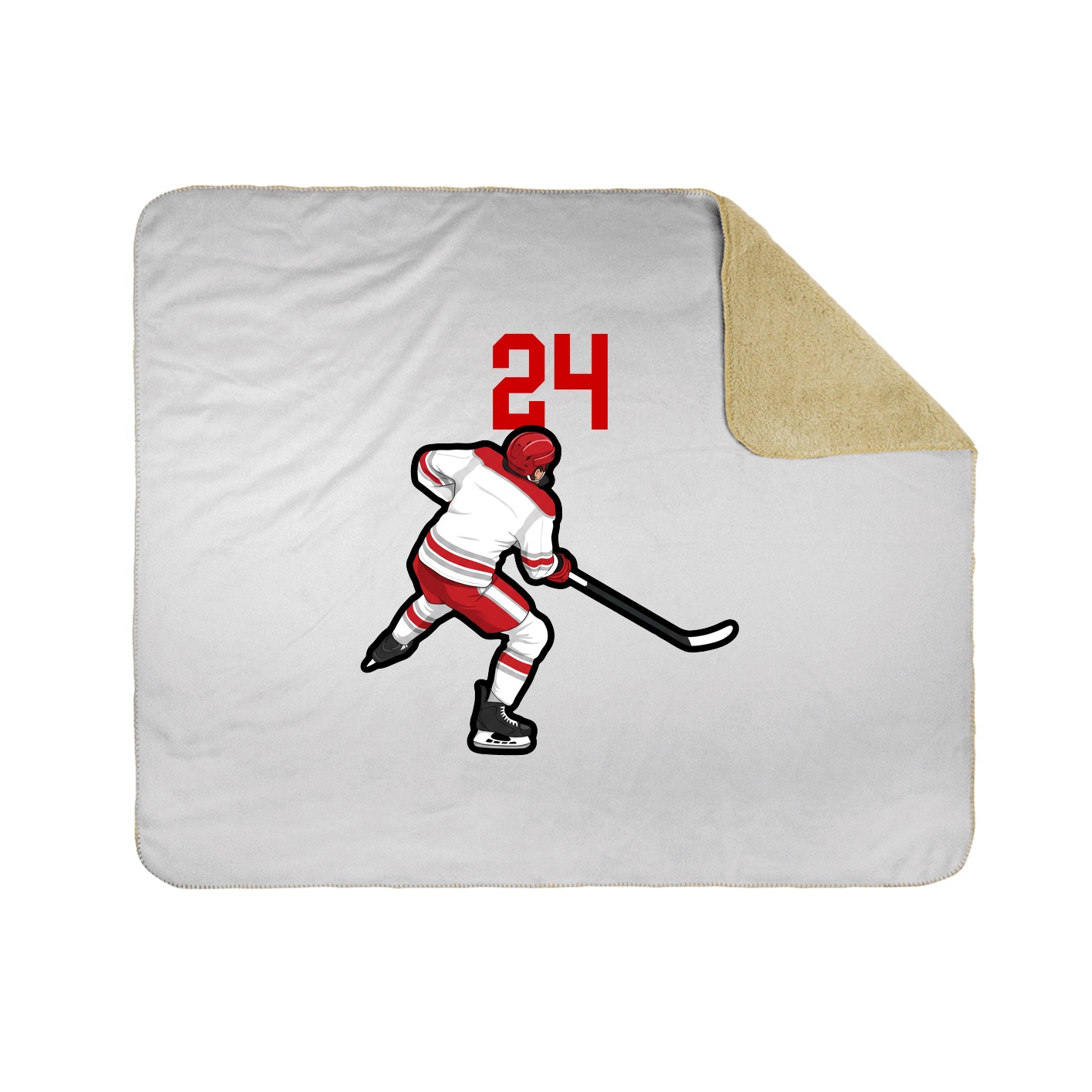 Throw Blanket — Number Top in White