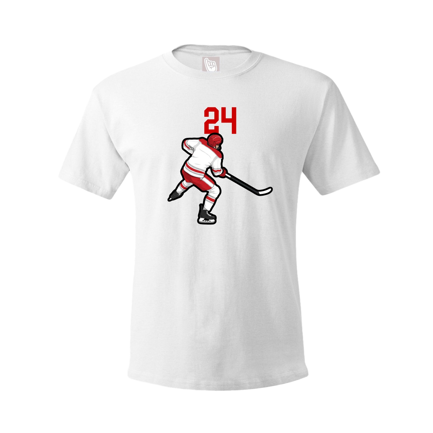 Youth Tee — Number Top in White