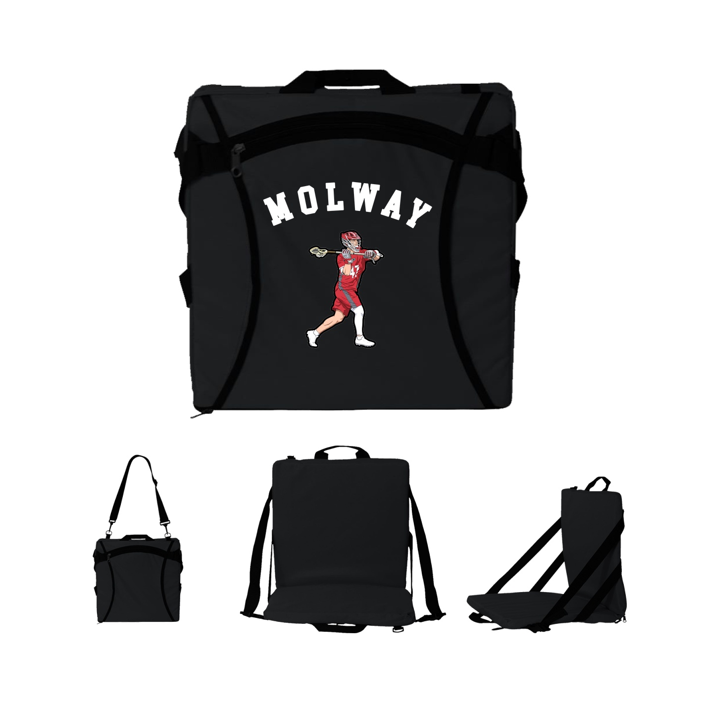 Folding Stadium Seat — Shirsey Arch in Black