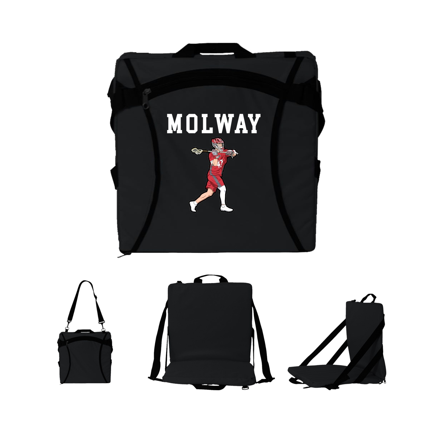 Folding Stadium Seat — Shirsey in Black