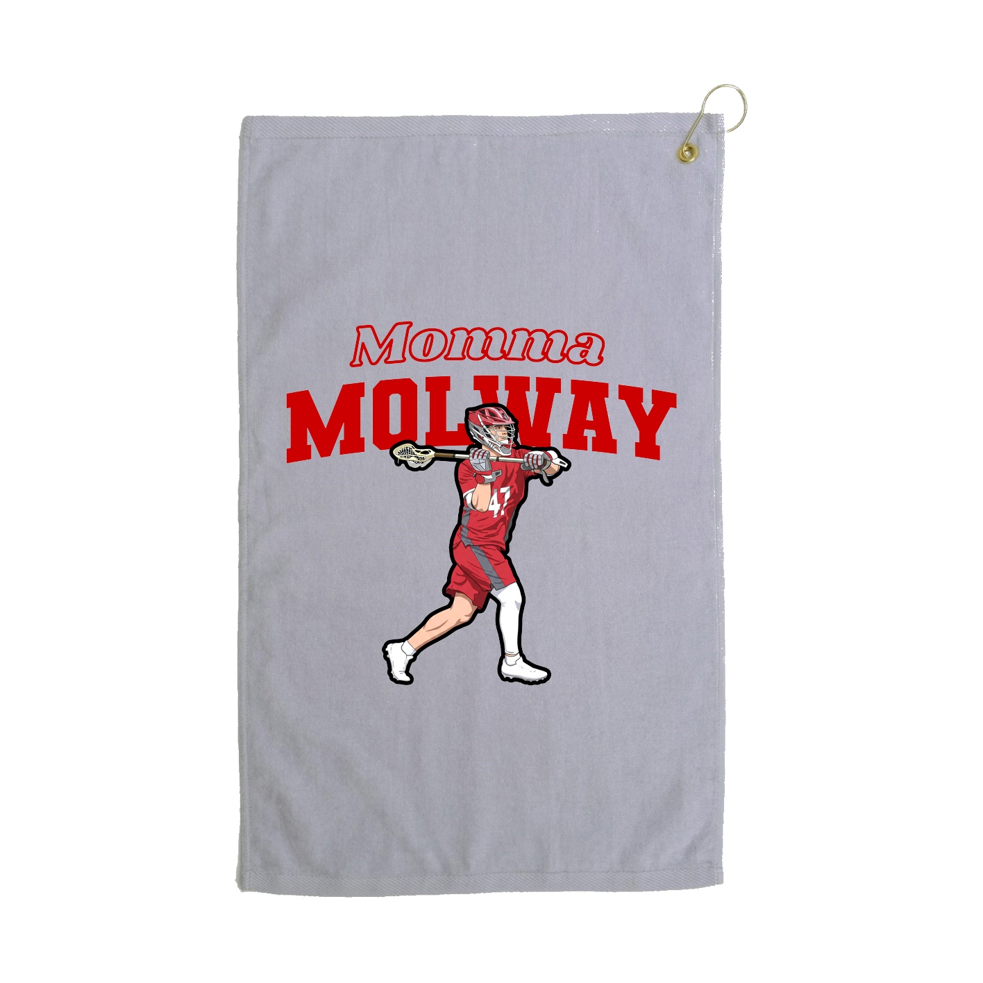 Golf Towel — Mothers Day Block in Grey
