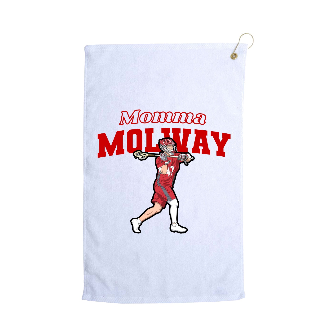 Golf Towel — Mothers Day Block in White