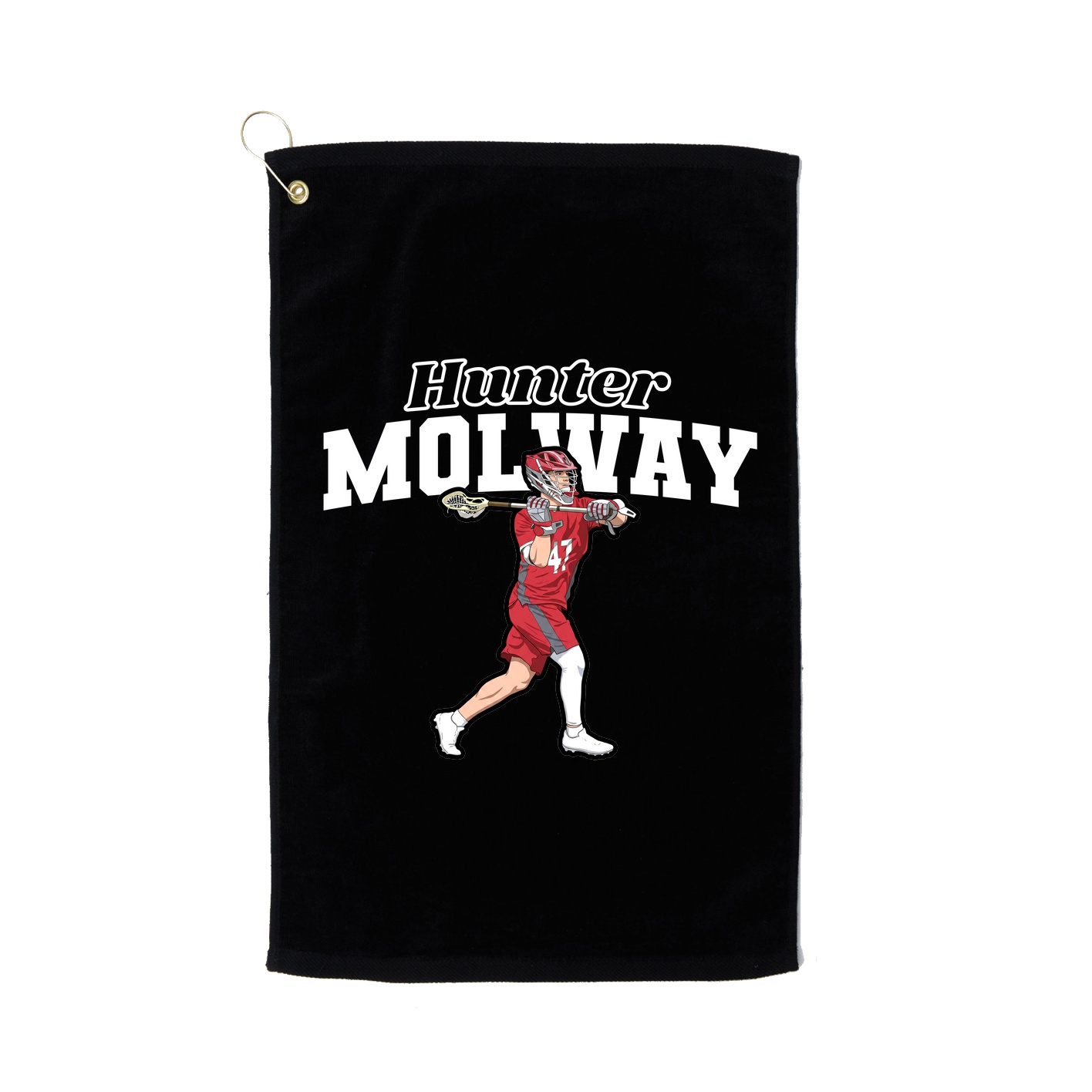 Golf Towel — Name Arch in Black