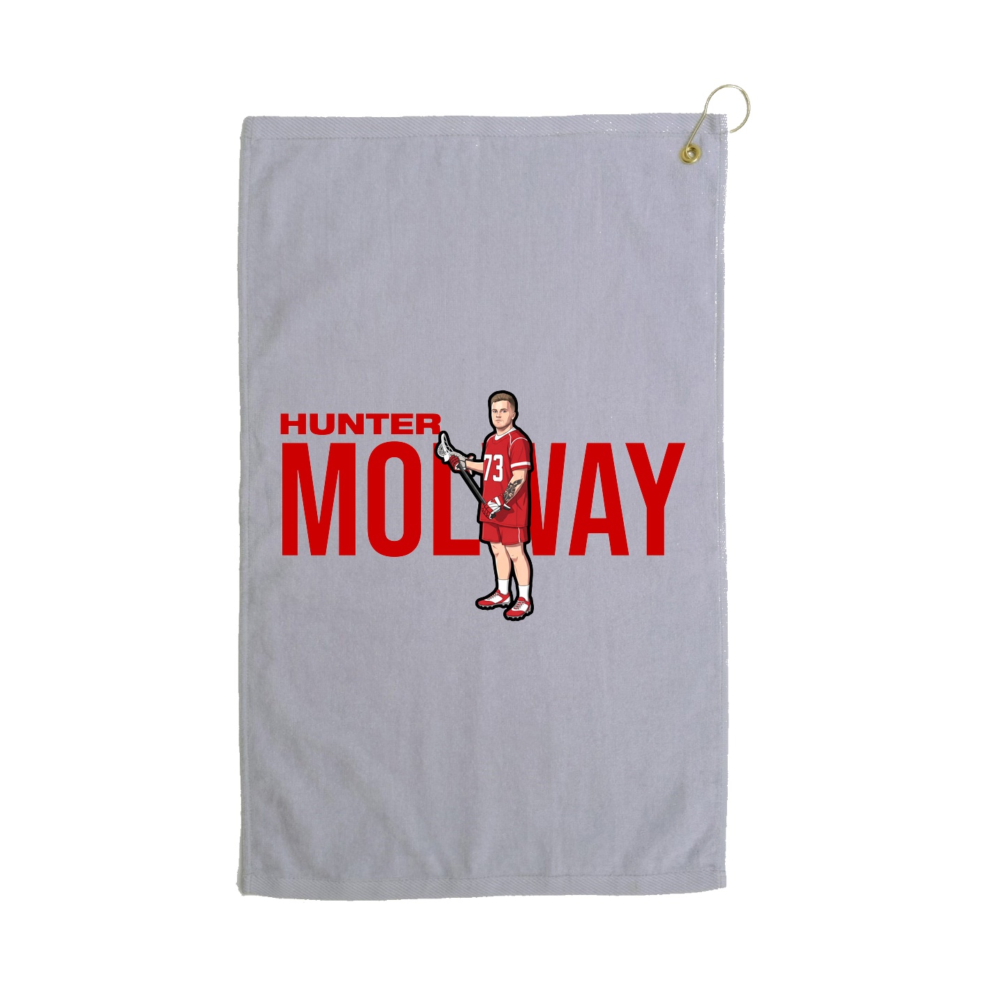 Golf Towel — Player Name in Grey