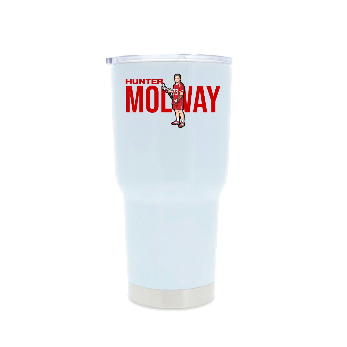 30oz Stainless Steel Tumbler — Player Name in White