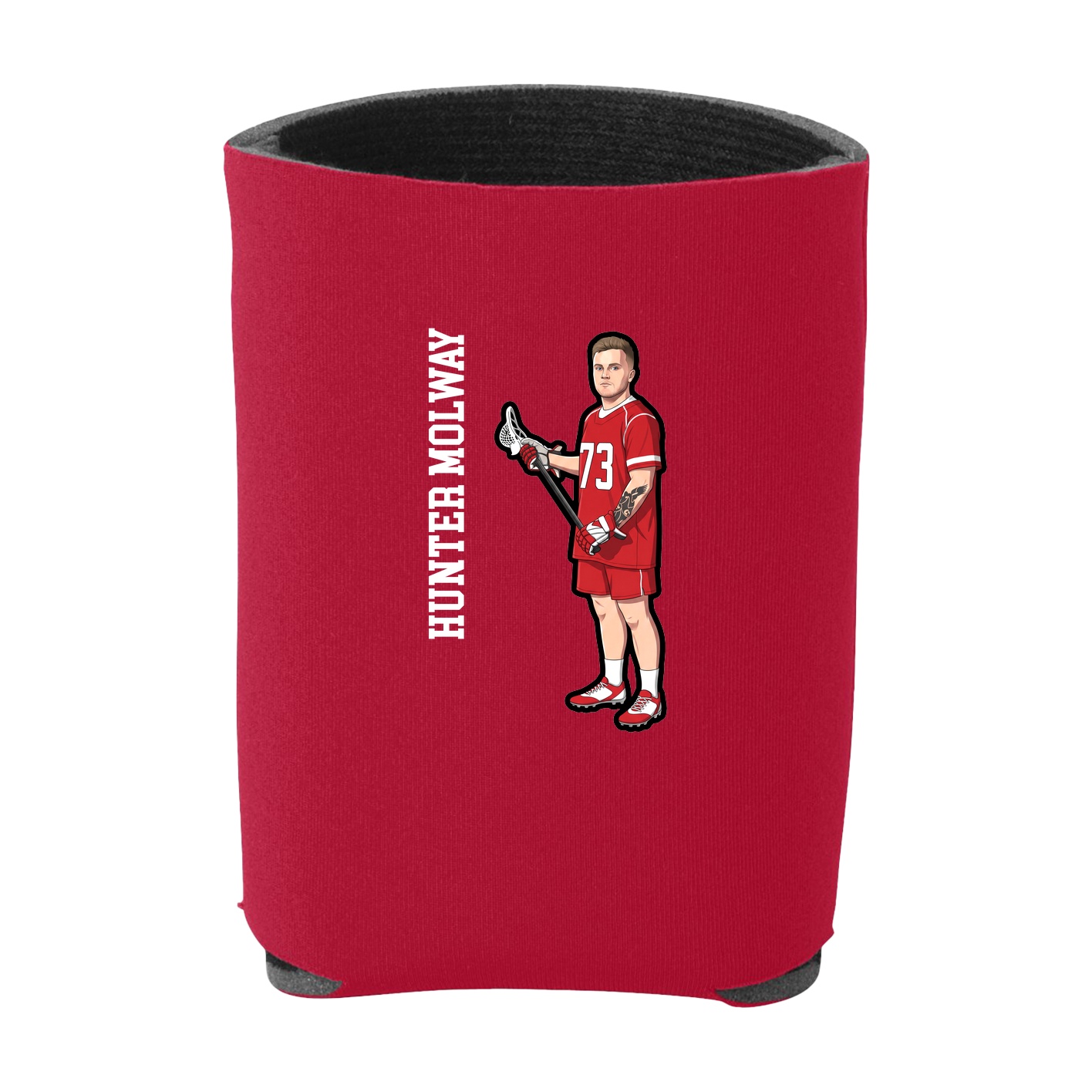 Can Holder — Name Vertical in Red