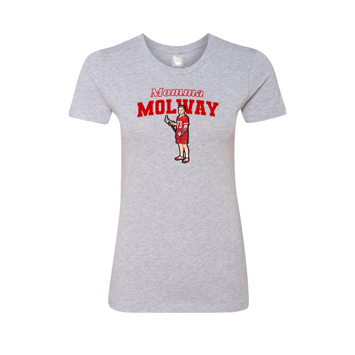 Womens Tee — Mothers Day Block in Grey