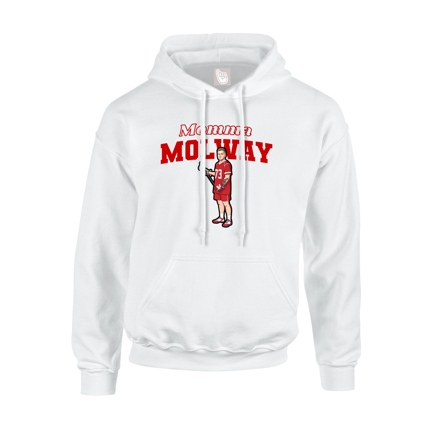 Youth Hoodie — Mothers Day Block in White