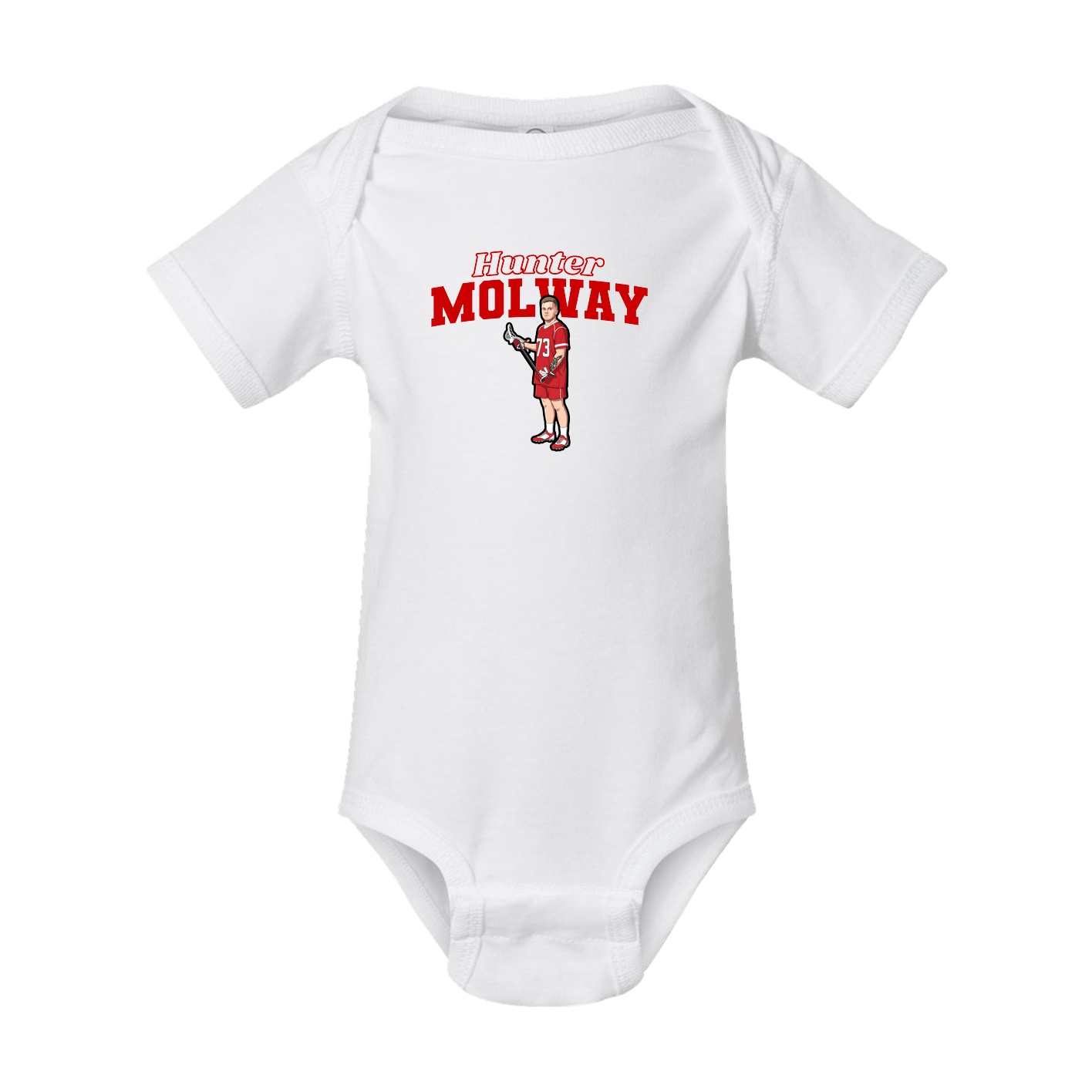 Baby Onesie — Name Arch in White