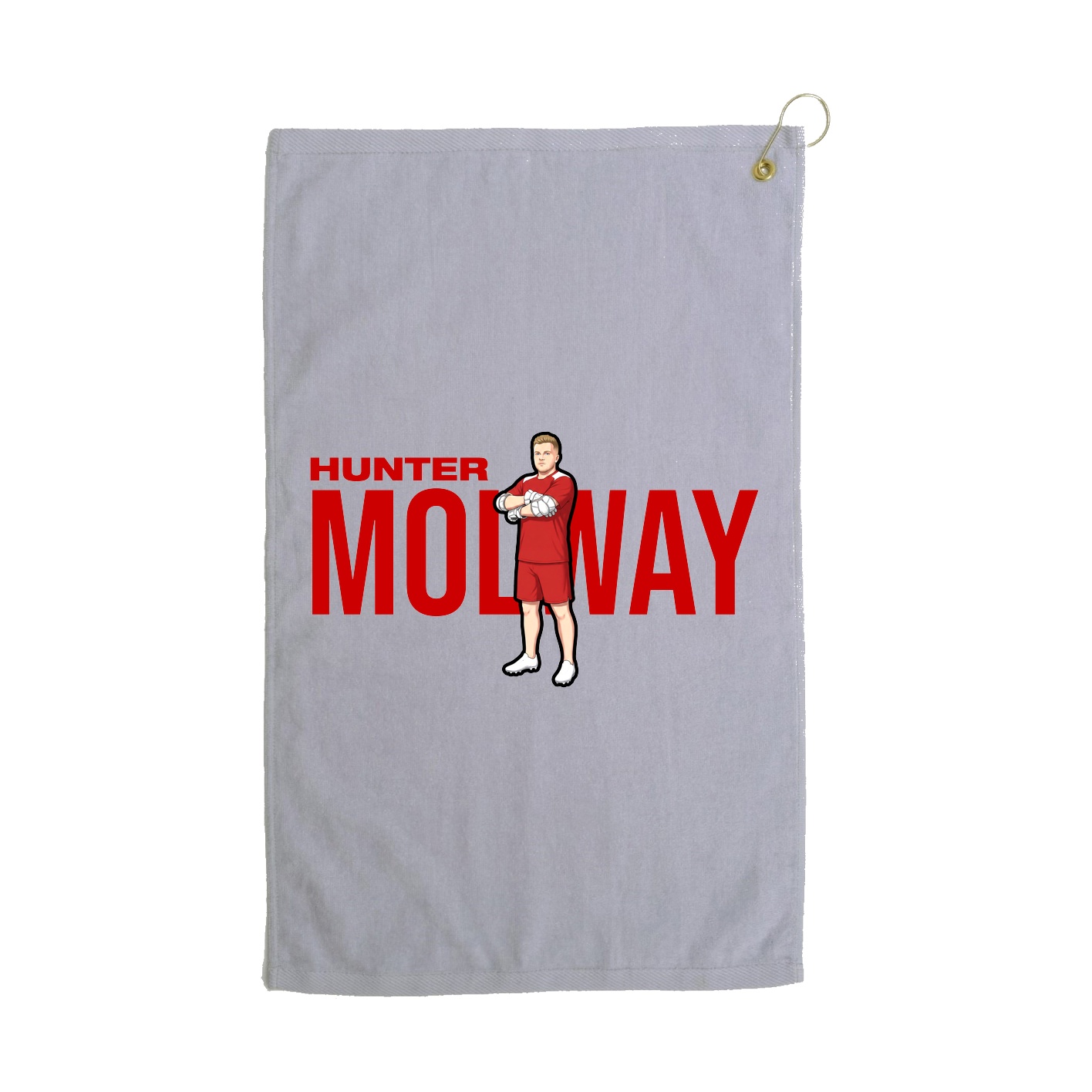 Golf Towel — Player Name in Grey