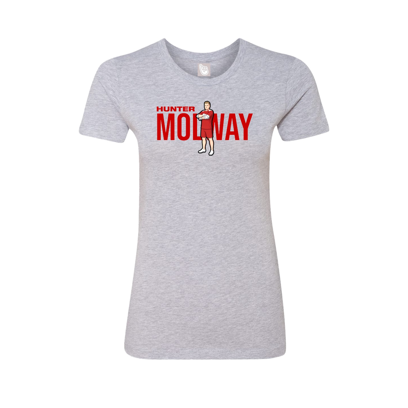 Womens Tee — Player Name in Grey