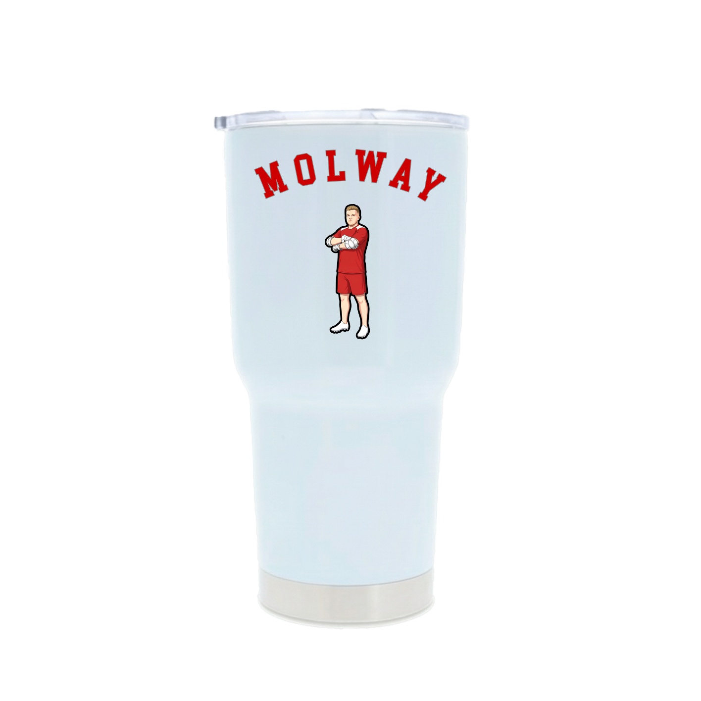 30oz Stainless Steel Tumbler — Shirsey Arch in White