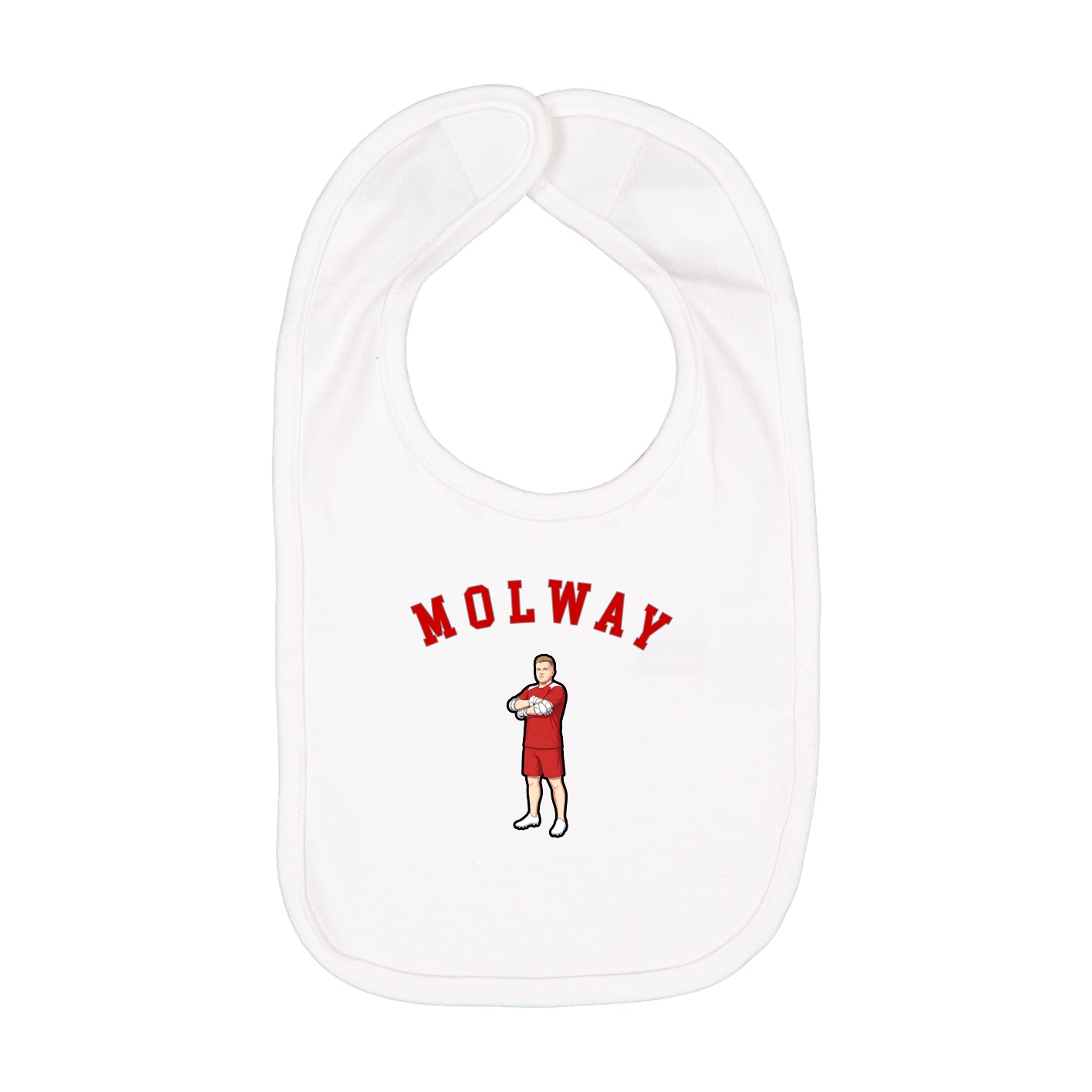 Infant Bib — Shirsey Arch in White