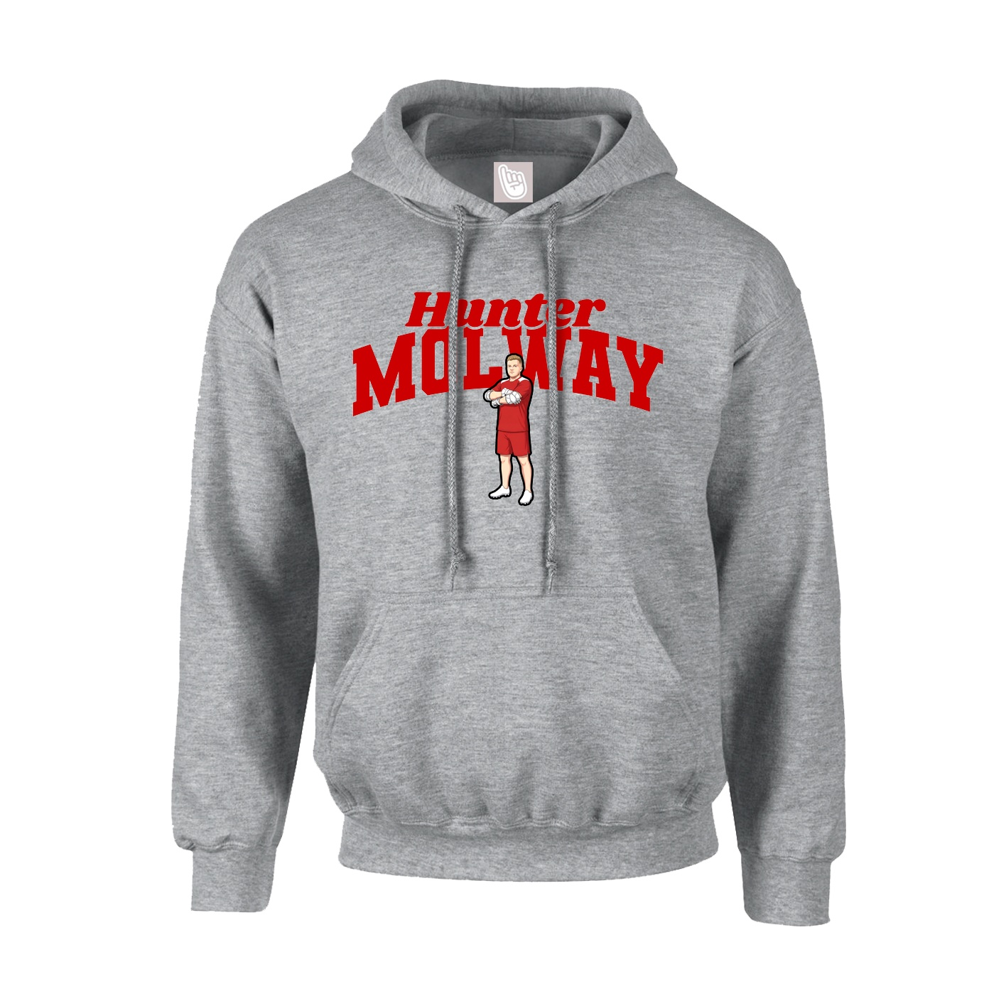Youth Hoodie — Signature Arch in Grey