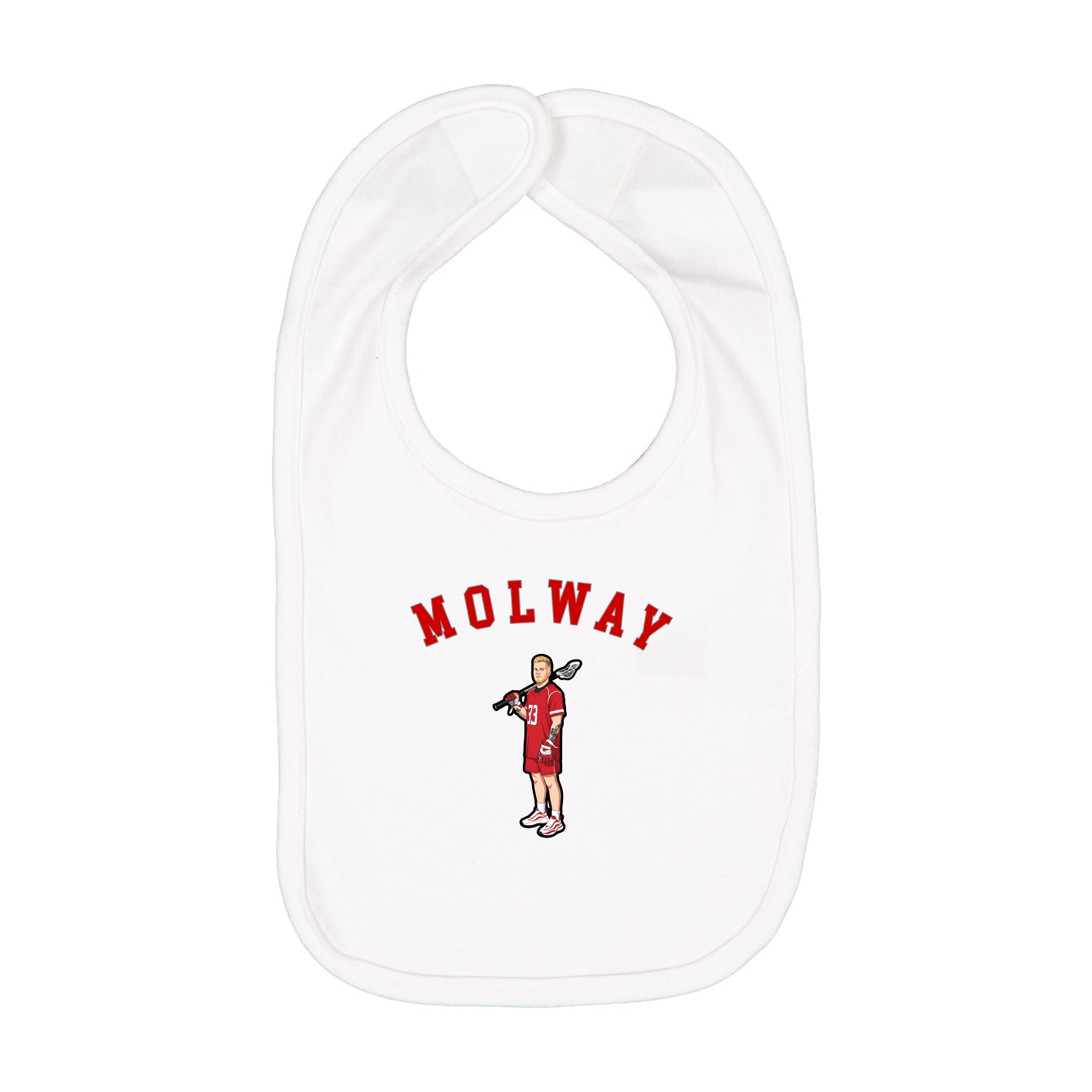 Infant Bib — Shirsey Arch in White