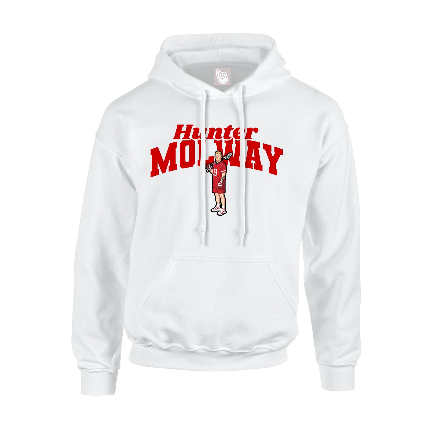 Youth Hoodie — Signature Arch in White