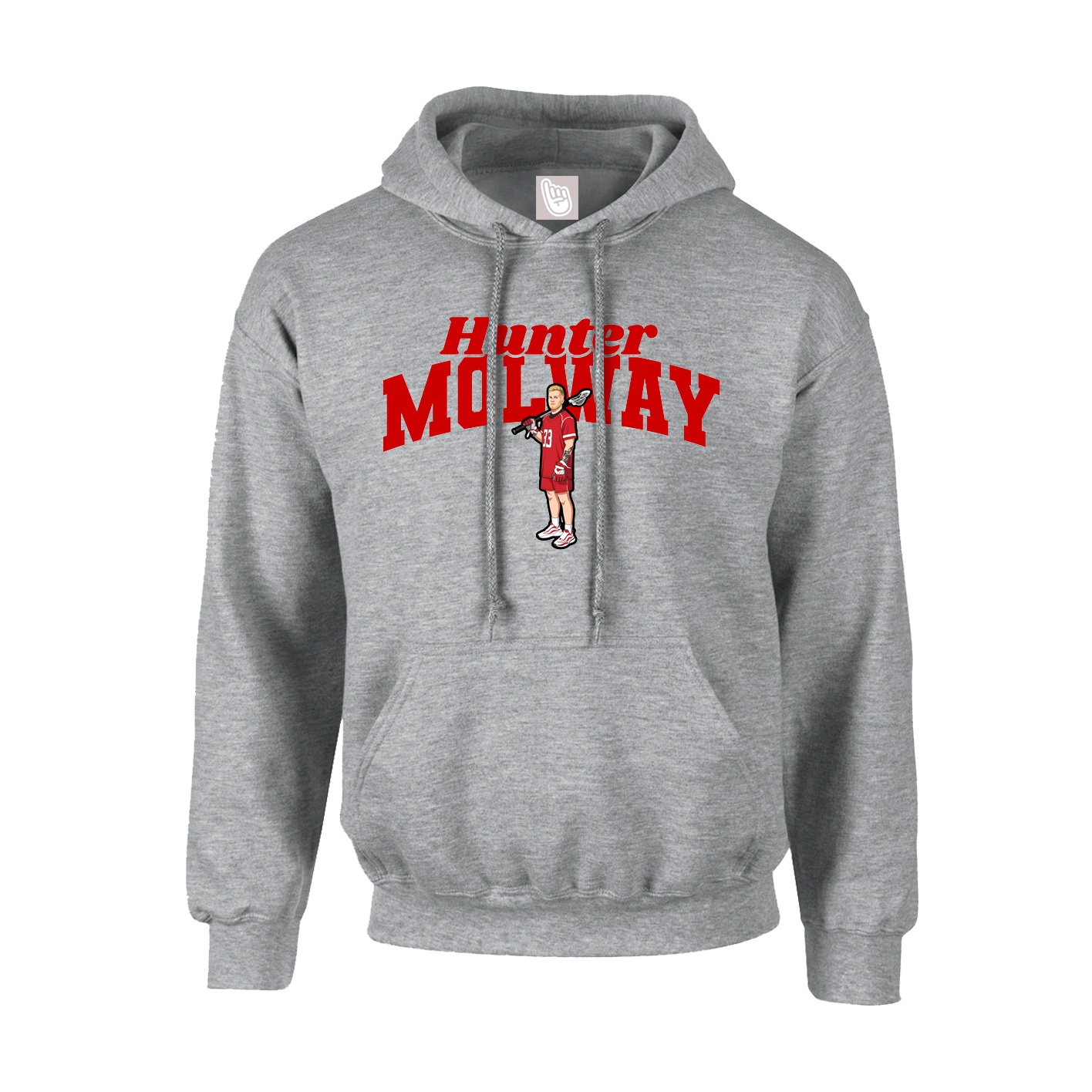 Youth Hoodie — Signature Arch in Grey