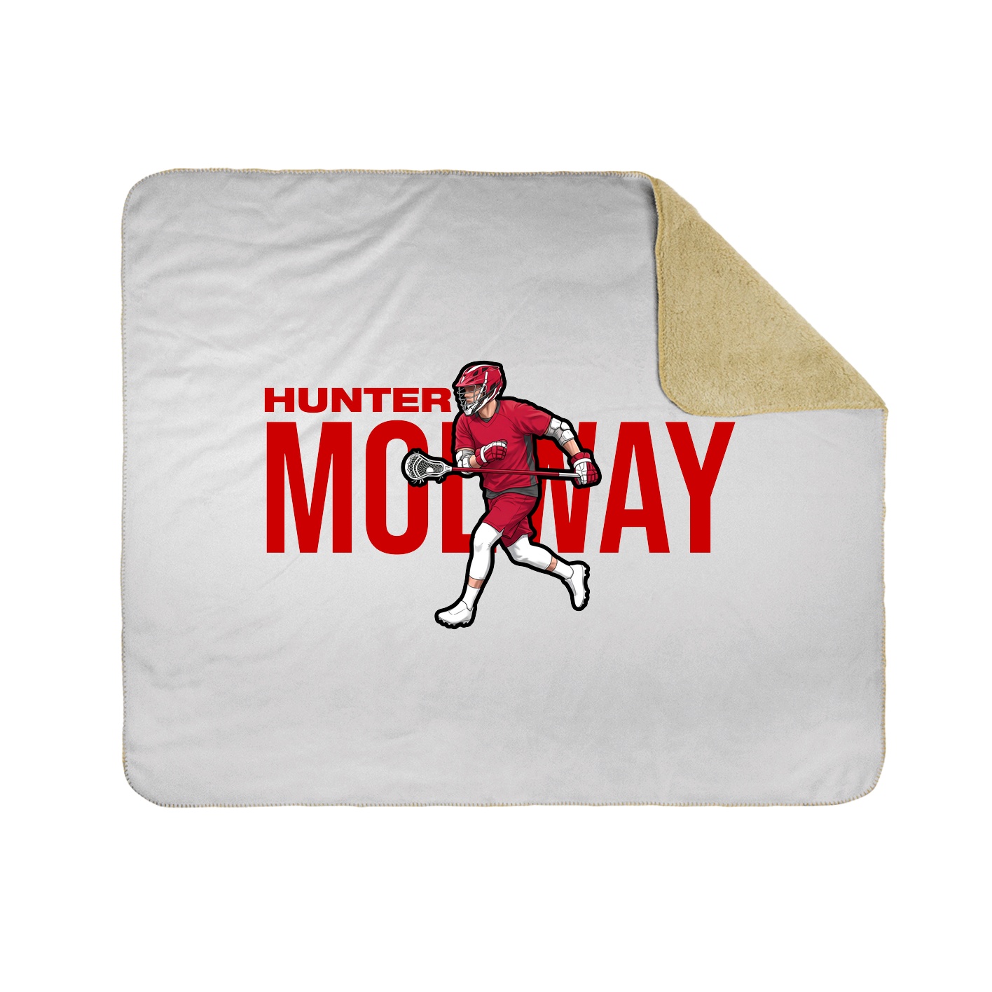 Throw Blanket — Player Name in White
