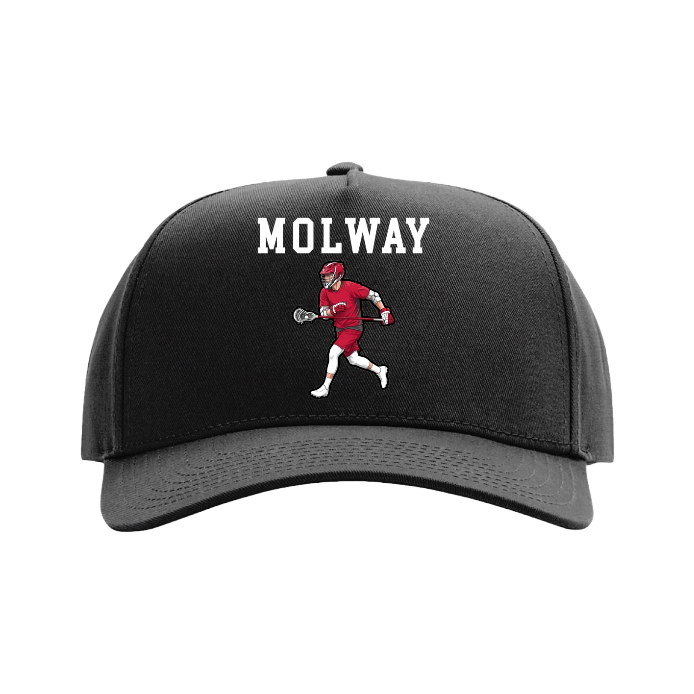 Full Fabric Five-Panel Champ Cap — Shirsey in Black