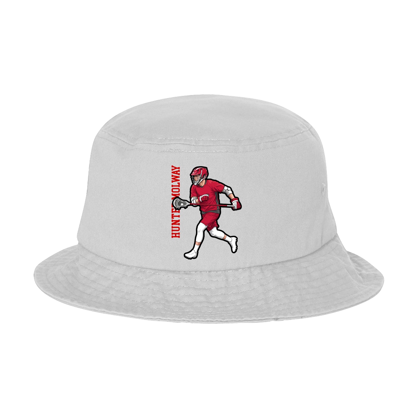 Bucket Cap — Name Vertical in White