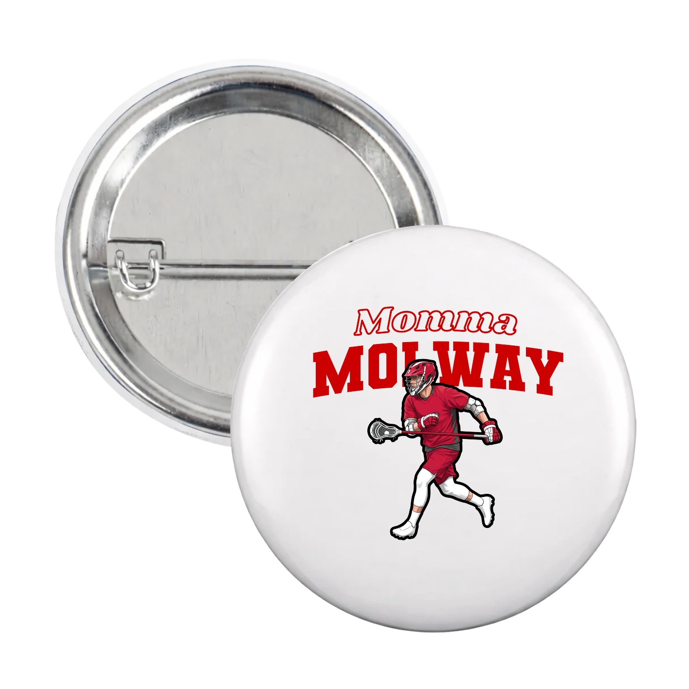 Game Day Button — Mothers Day Block in White