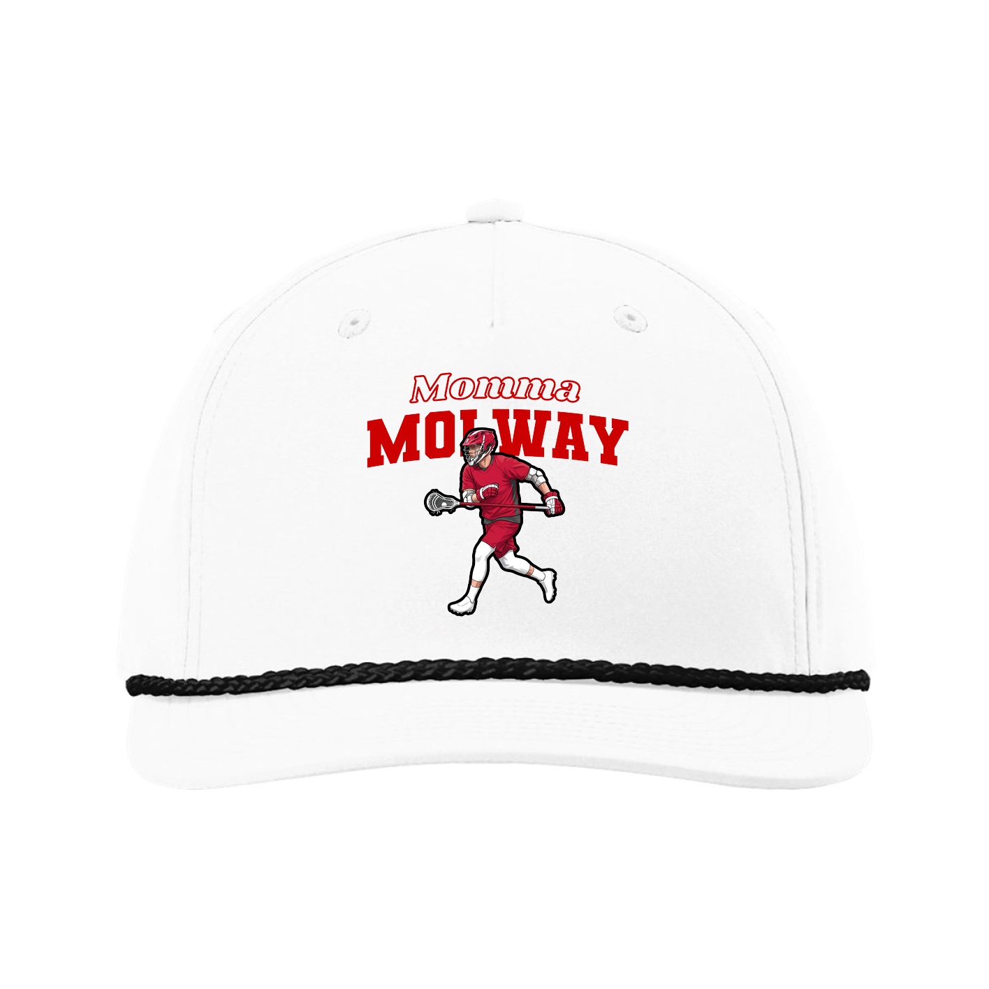 Five-Panel Classic Rope Cap — Mothers Day Block in White
